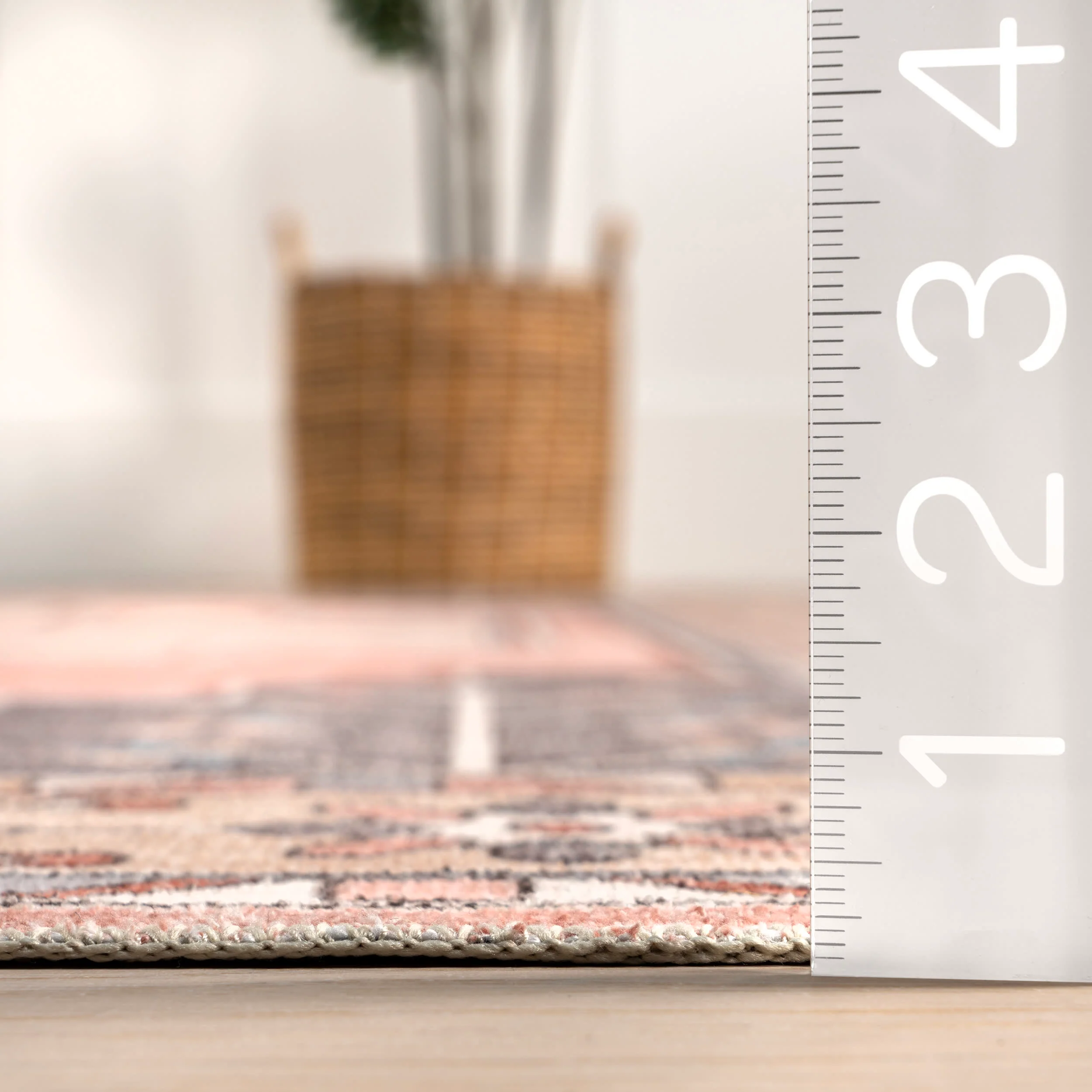 Laurel Medallion Washable Rug | Blush - Image 4
