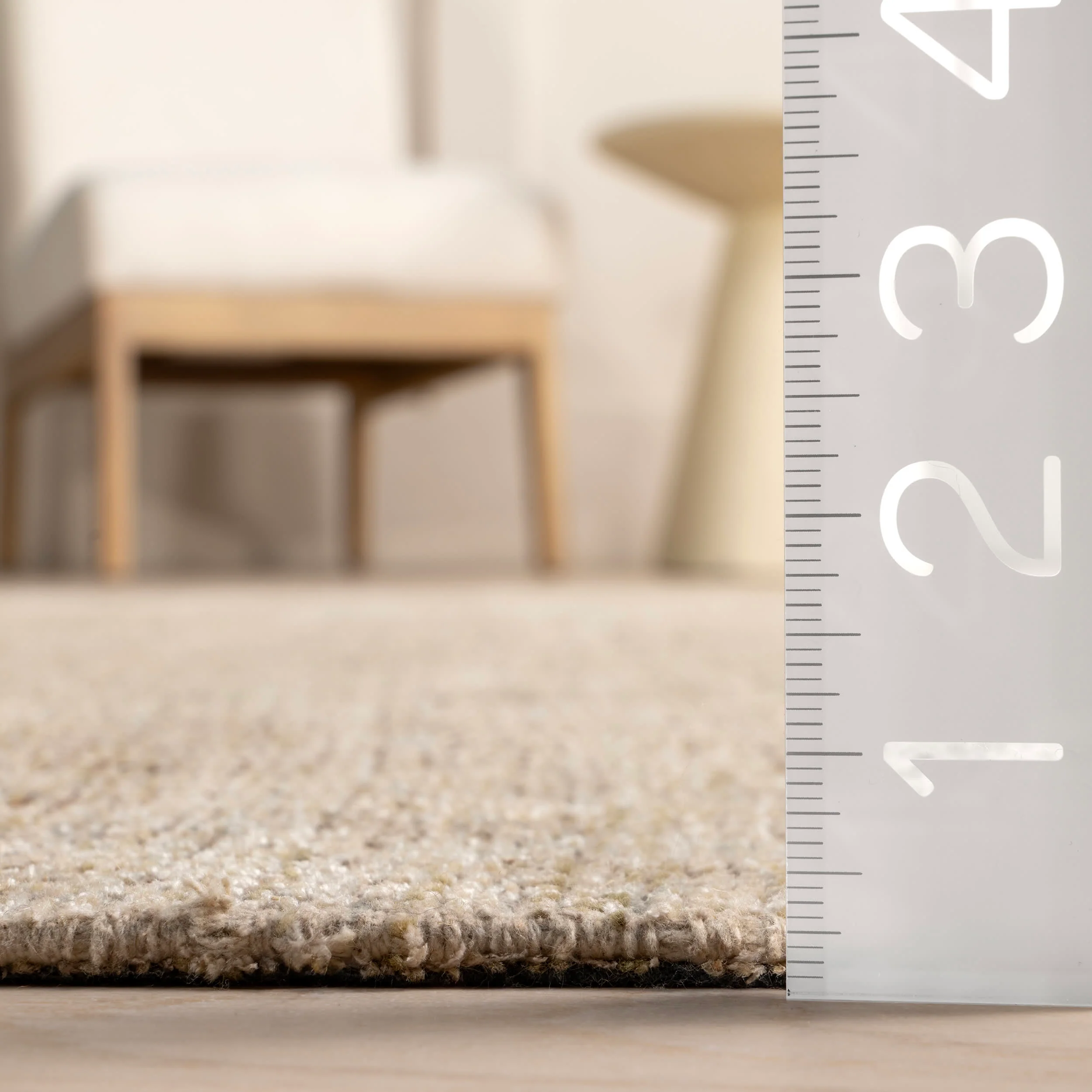 Laurie Casual Tasseled Rug | Khaki - Image 5