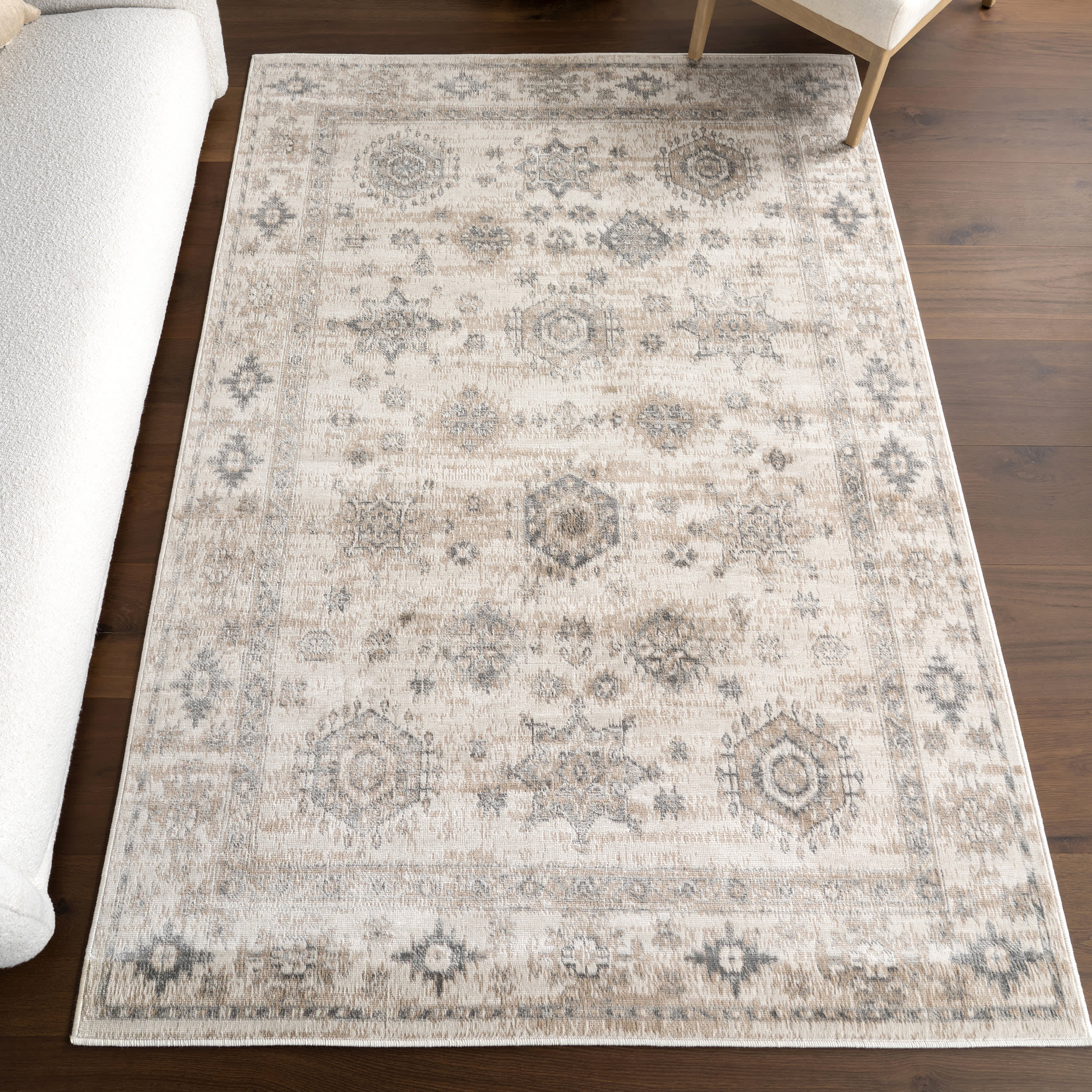 Lauryn Small Medallion Rug | Light Grey - Image 2