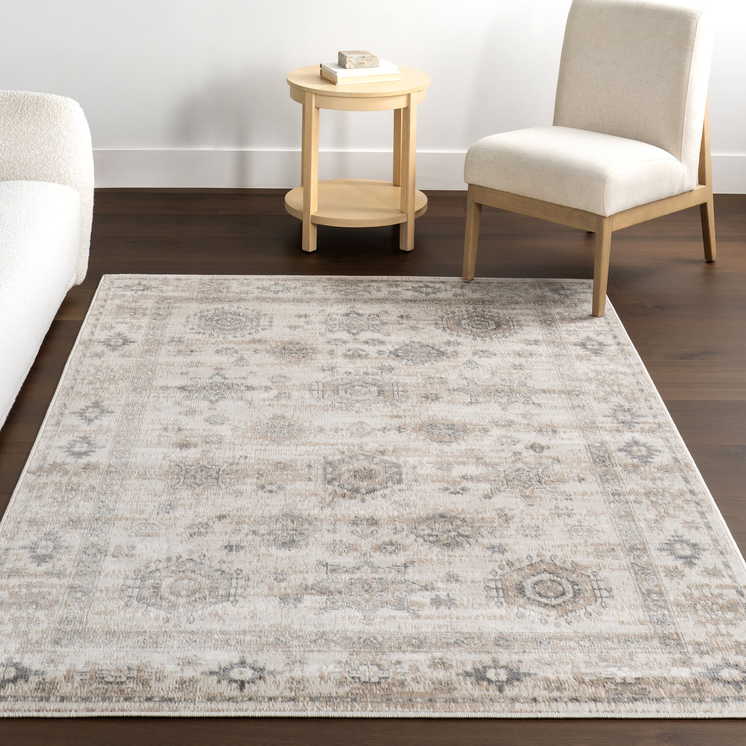 Lauryn Small Medallion Rug | Light Grey - Image 5