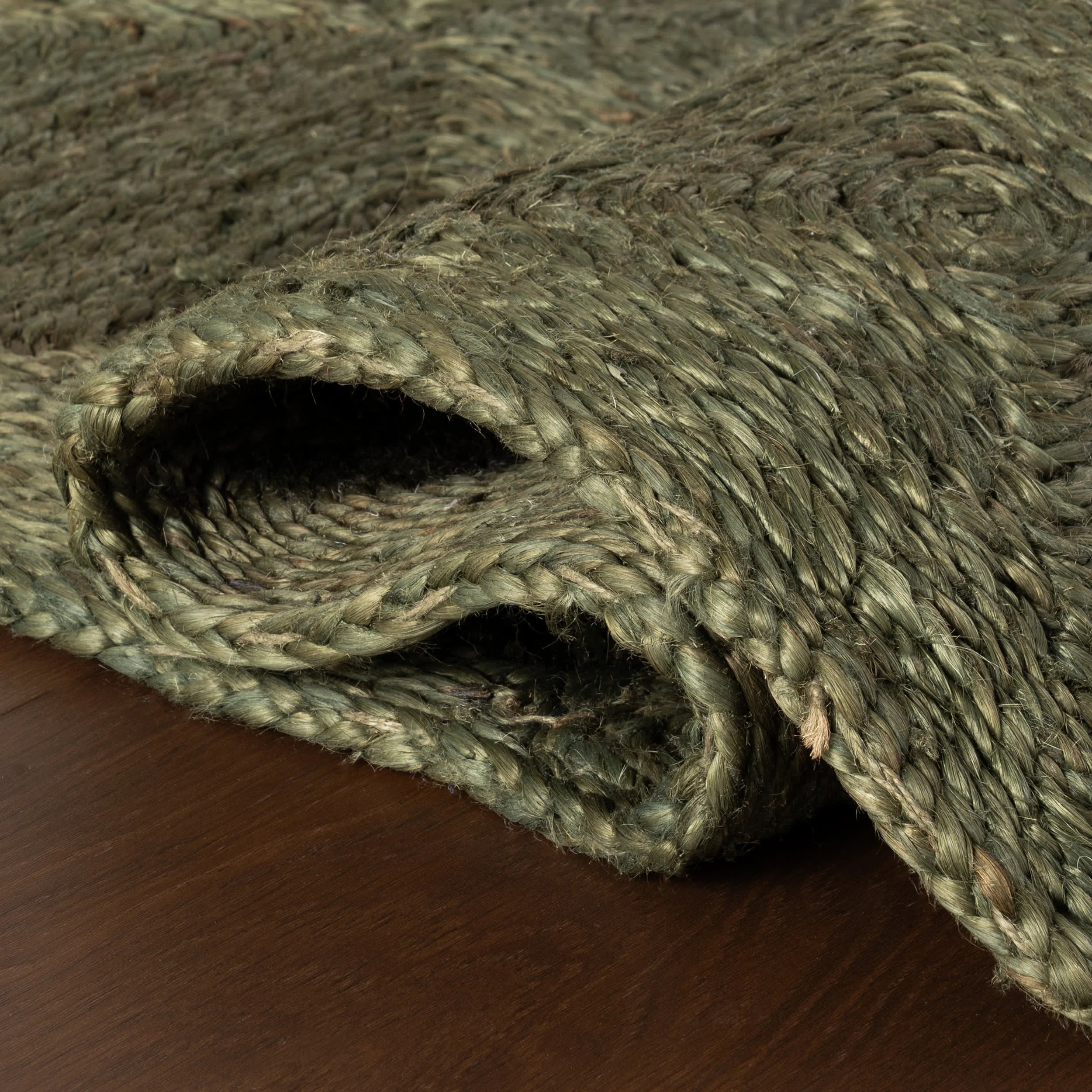 Laux Textured Handmade Jute Rug | Green - Image 3