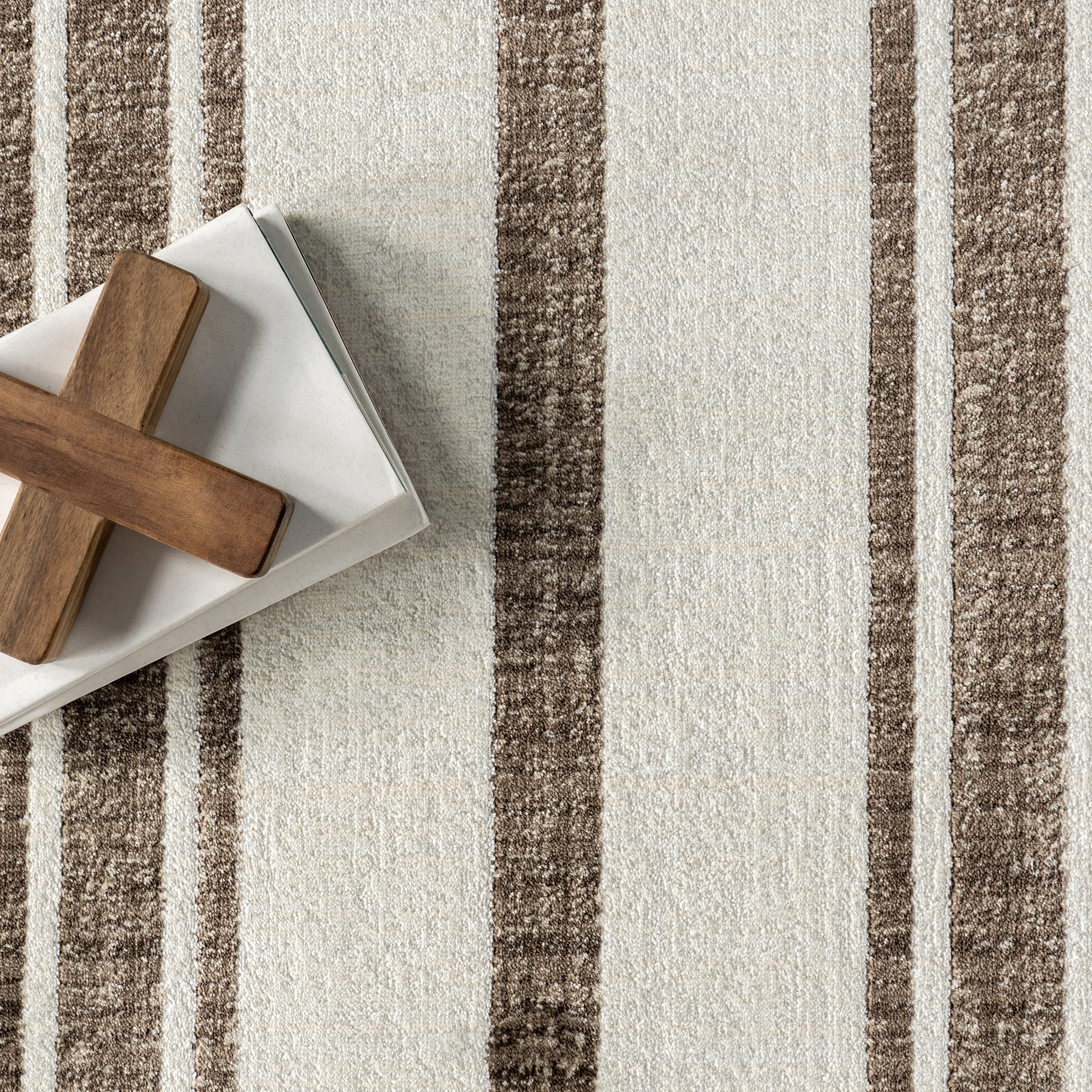 Laverne Striped Rug | Brown - Image 7