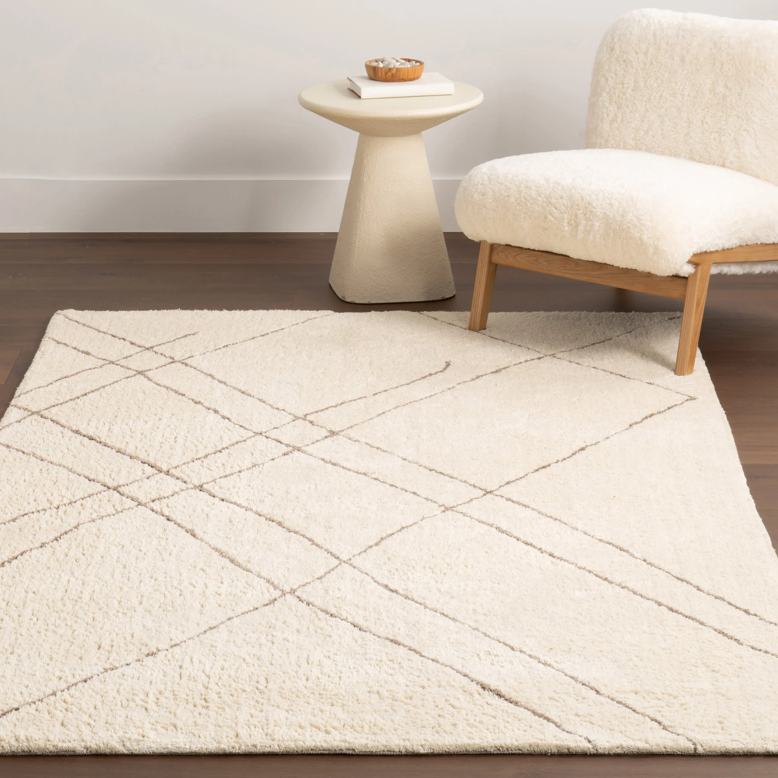 Lavinia Abstract Stripes Rug | Ivory - Image 5