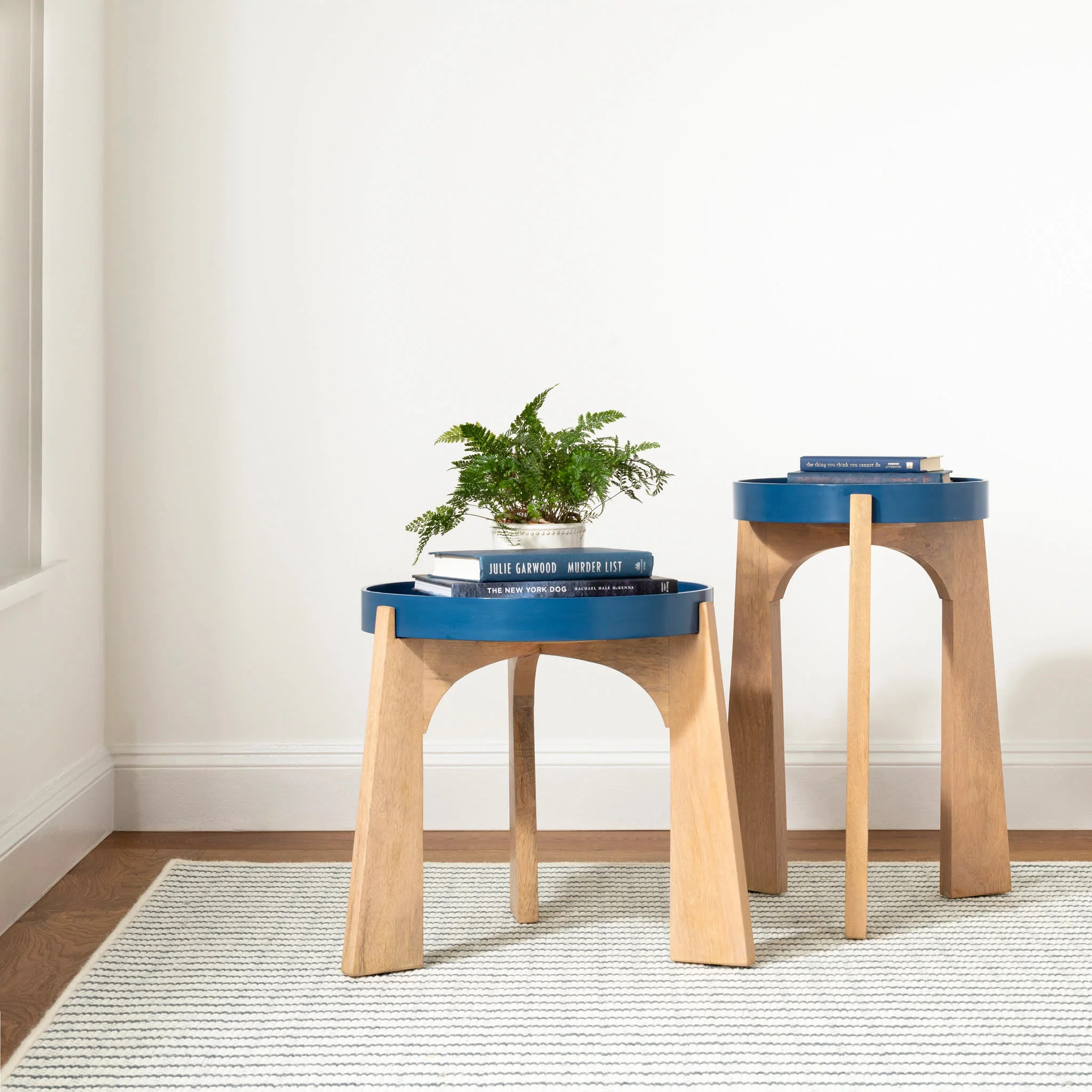 Lawrence Woven Wool Custom Rug | Denim - Image 2