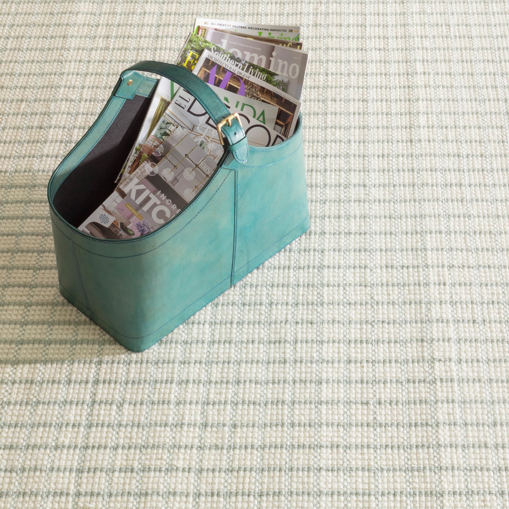 Lawrence Woven Wool Custom Rug | Seaglass - Image 6