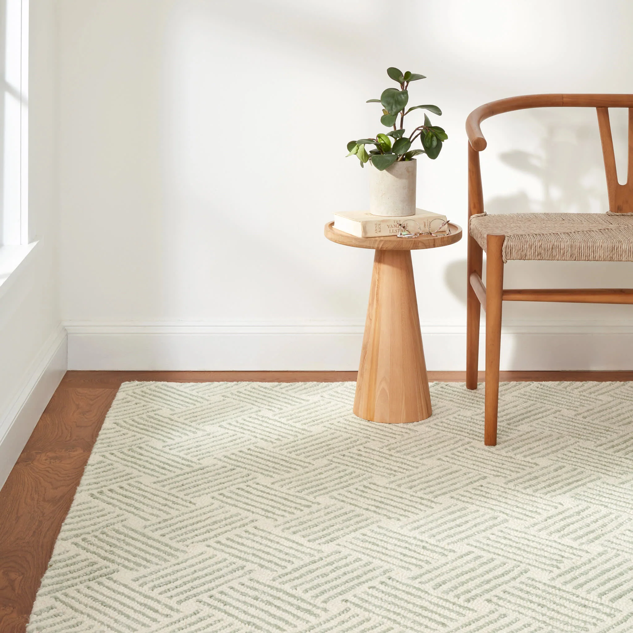 Layers Hand Hooked Wool Rug | Desert Sage - Image 4