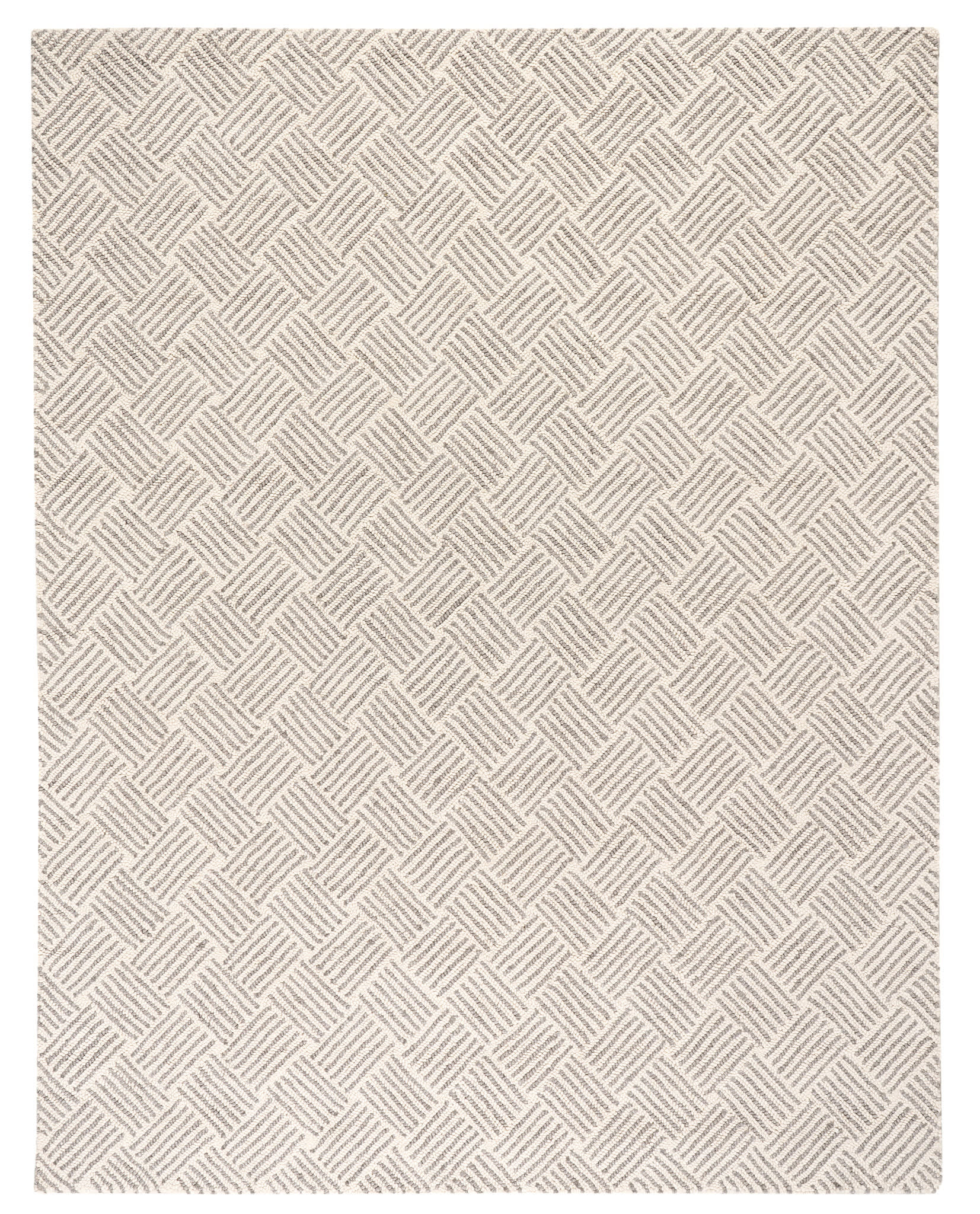 Layers Hand Hooked Wool Rug | Grey - Image 2
