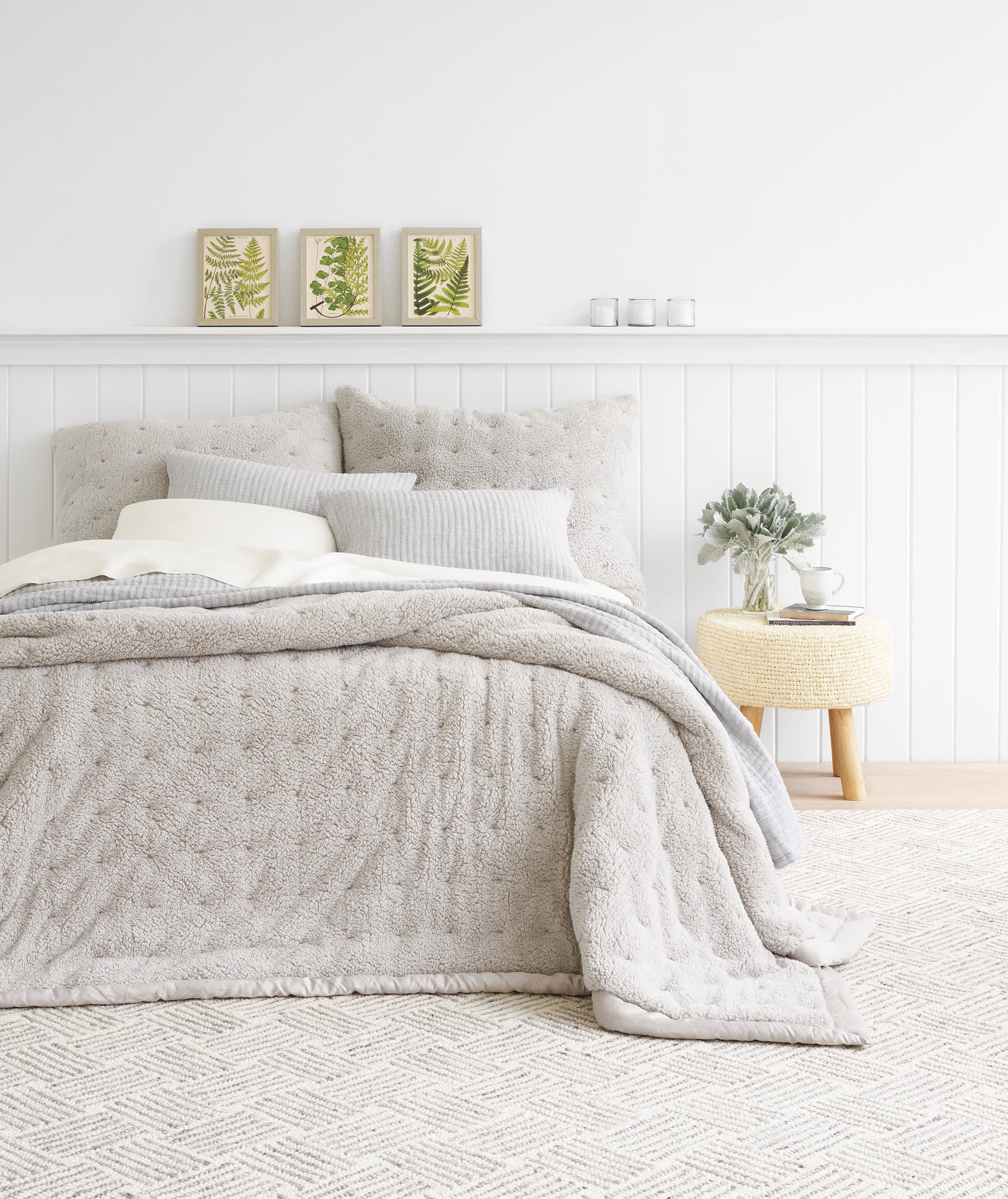 Layers Hand Hooked Wool Rug | Grey - Image 3