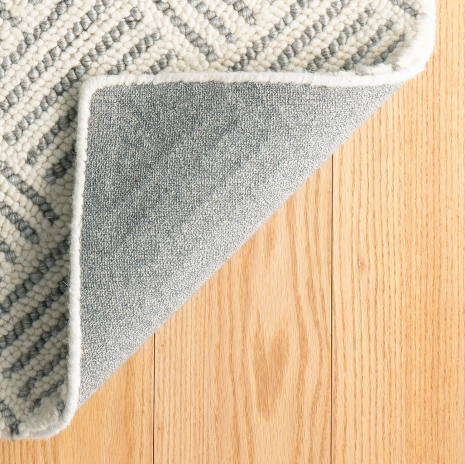 Layers Hand Hooked Wool Rug | Grey - Image 6
