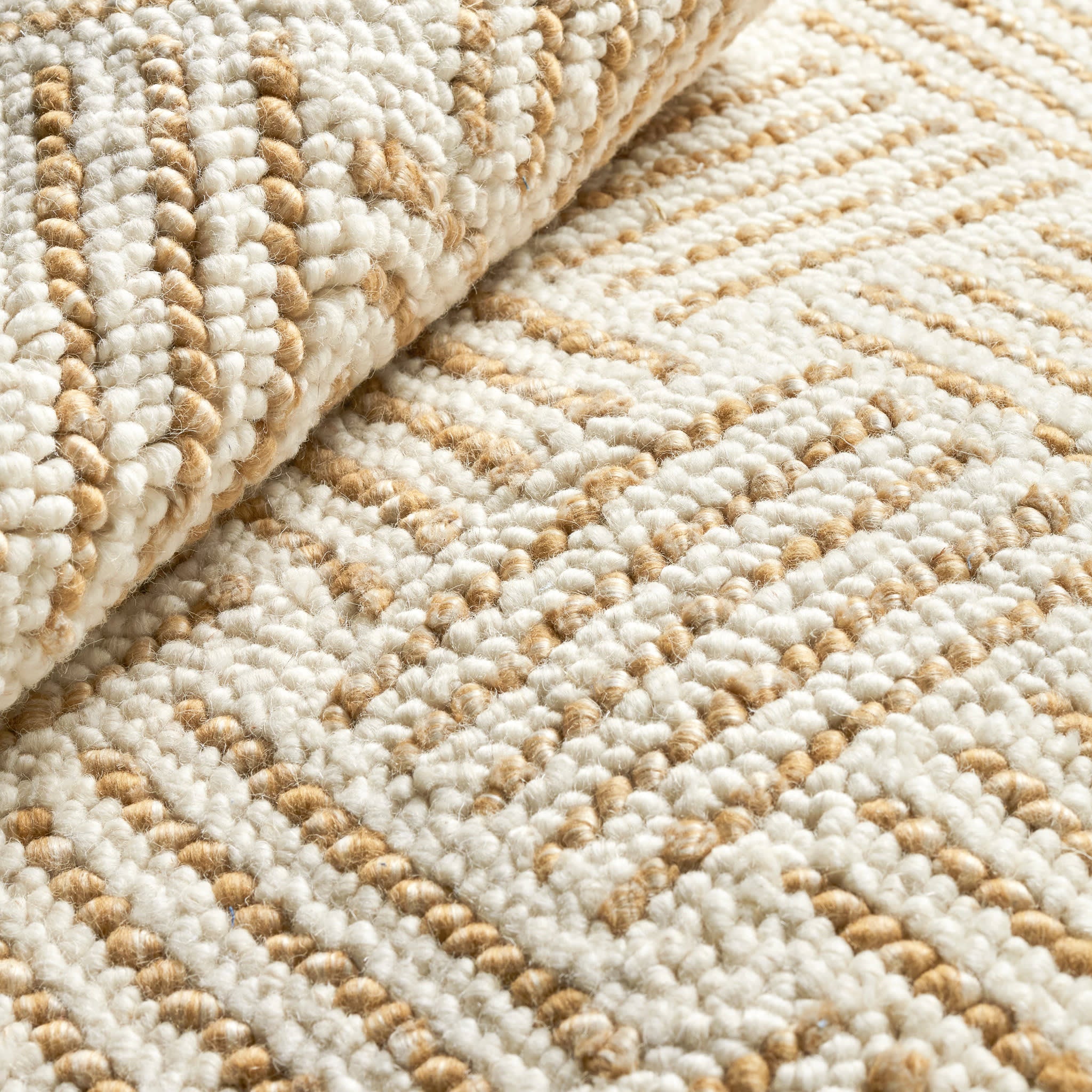 Layers Hand Hooked Wool Rug | Ochre - Image 5