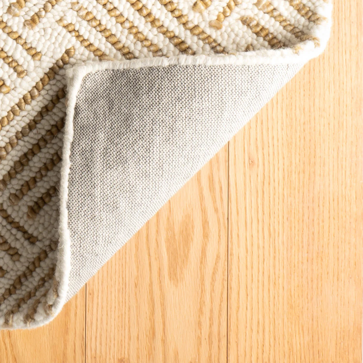 Layers Hand Hooked Wool Rug | Ochre - Image 8