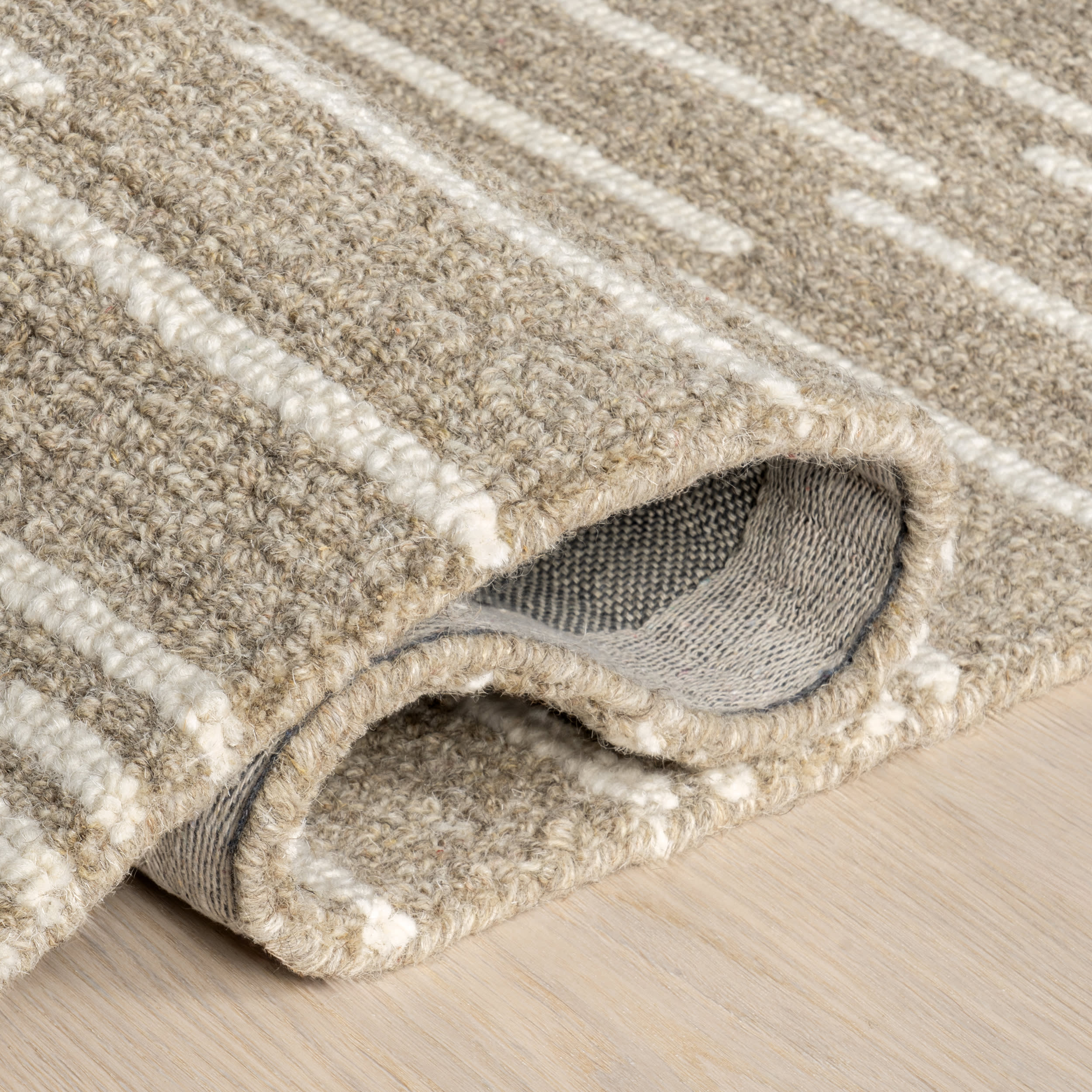 Laylah Striped Rug | Taupe - Image 9