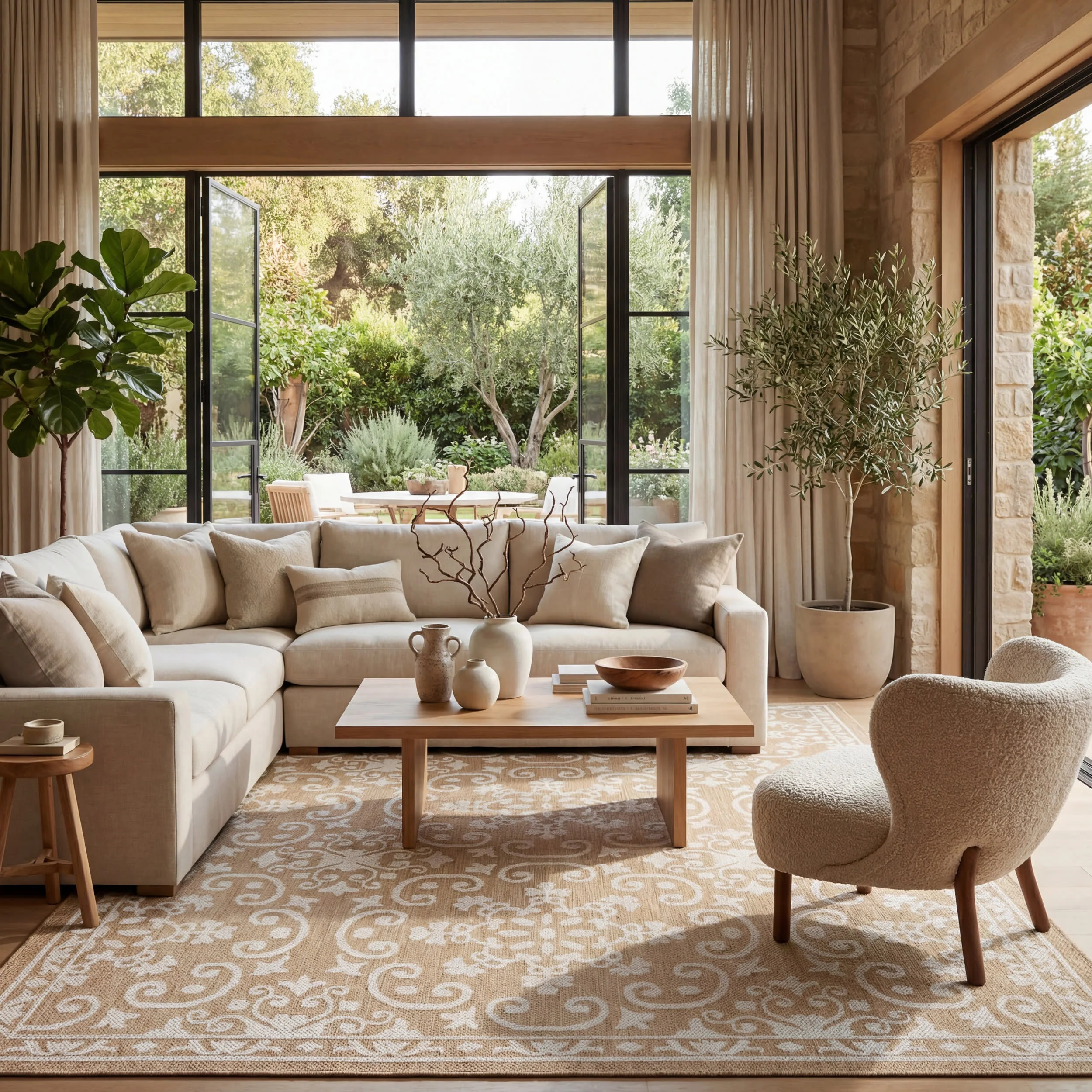 Laynea Traditional Paisley Indoor/Outdoor Rug | Tan - Image 9