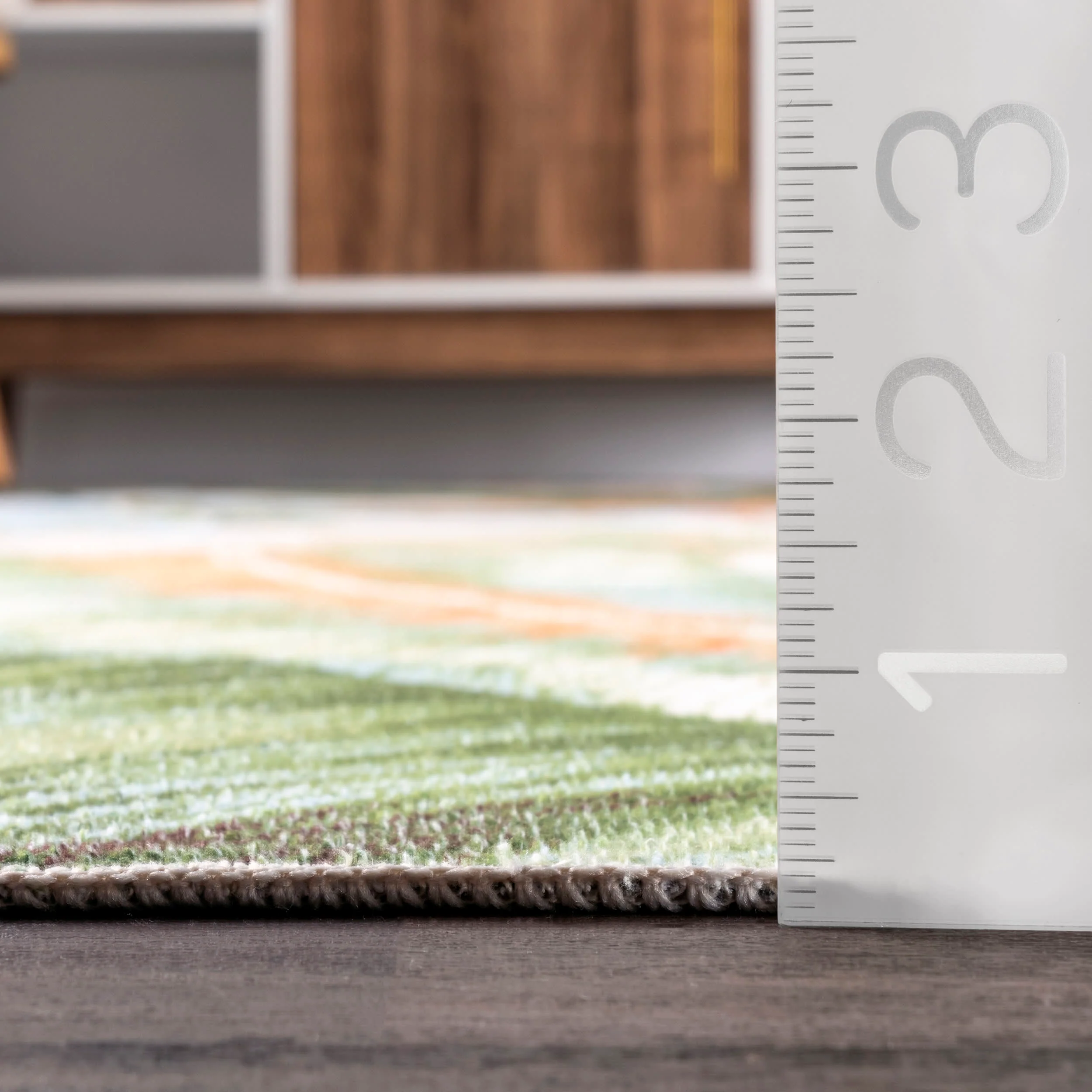 Leaves Washable Rug | Forest Green - Image 5