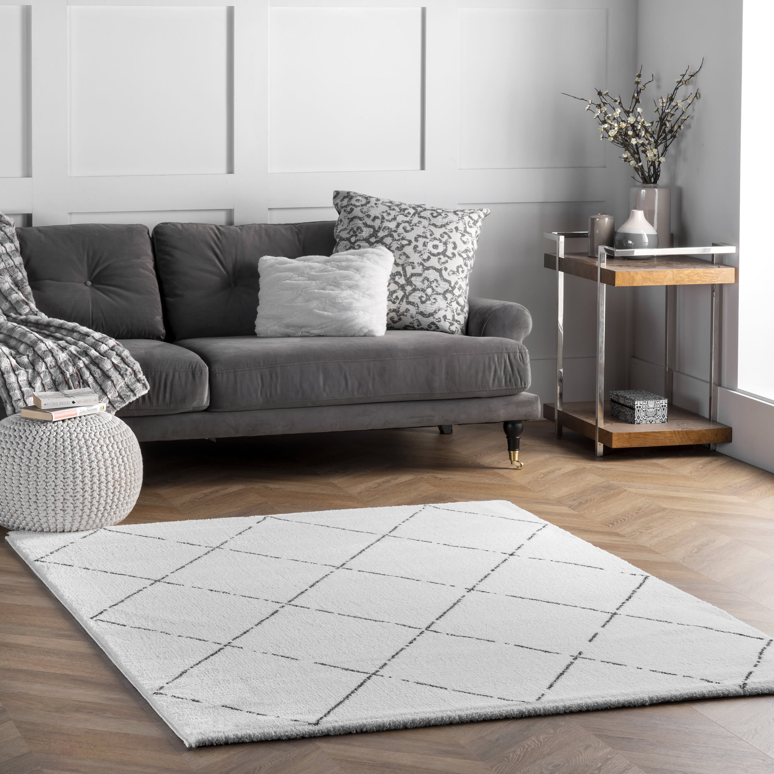Lee Trellis Shag Rug | Natural - Image 2