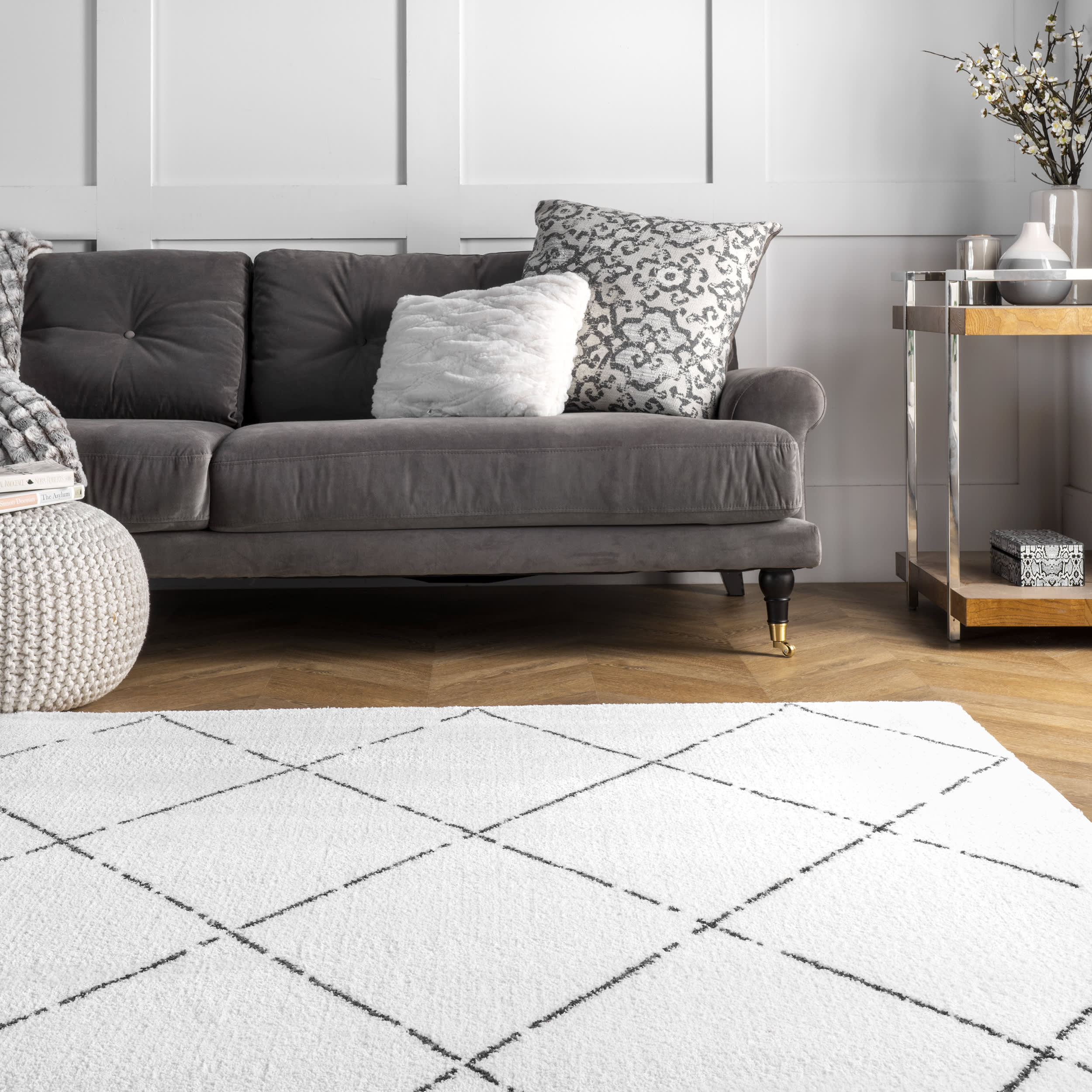 Lee Trellis Shag Rug | Natural - Image 4
