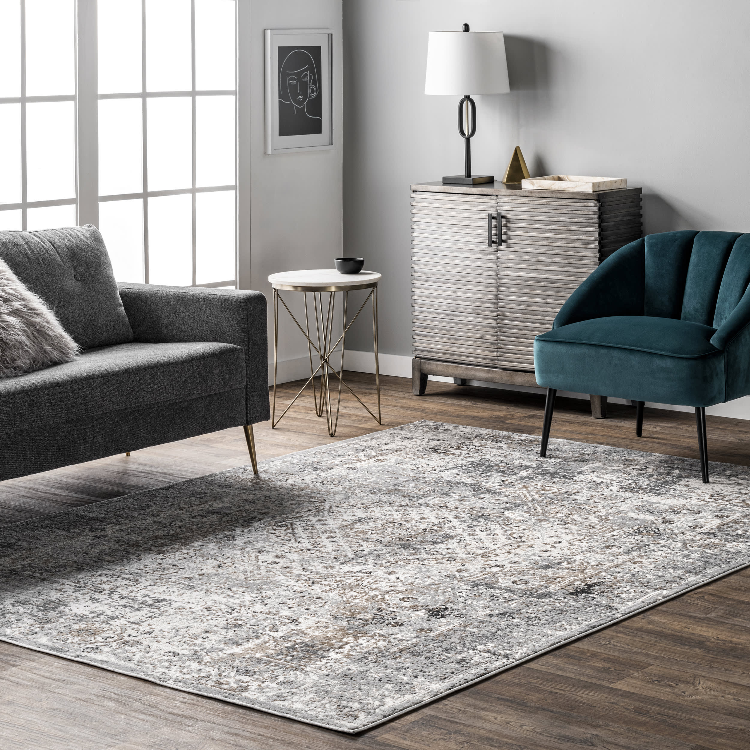 Leighton Vintage Medallion Rug | Beige - Image 2