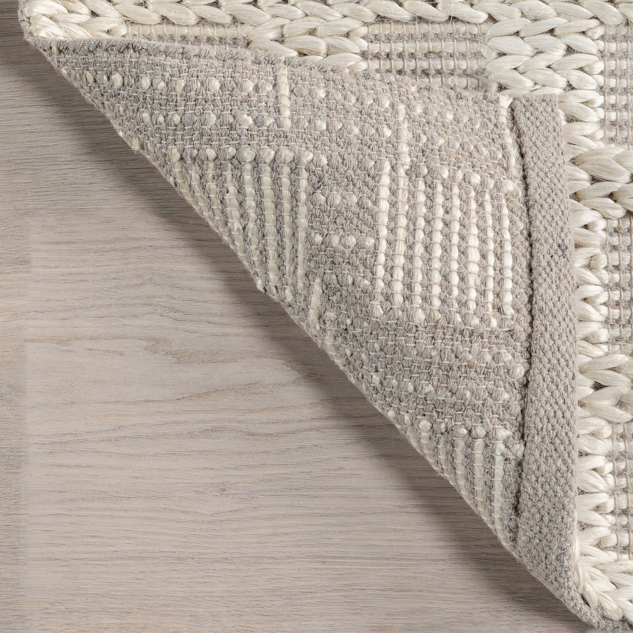 Lennon Checkered Hand Braided Jute Rug | Ivory - Image 6