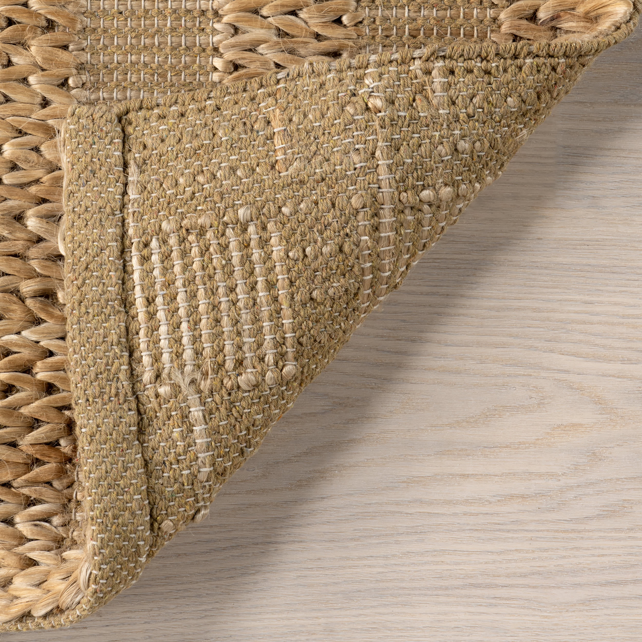 Lennon Checkered Hand Braided Jute Rug | Natural - Image 6