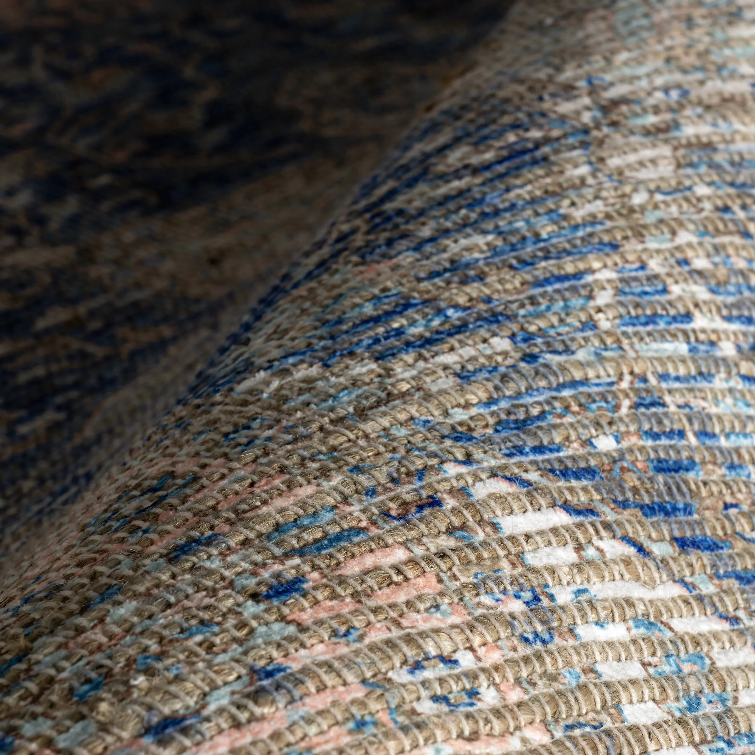 Lennox Medallion Tassel Rug | Blue - Image 3