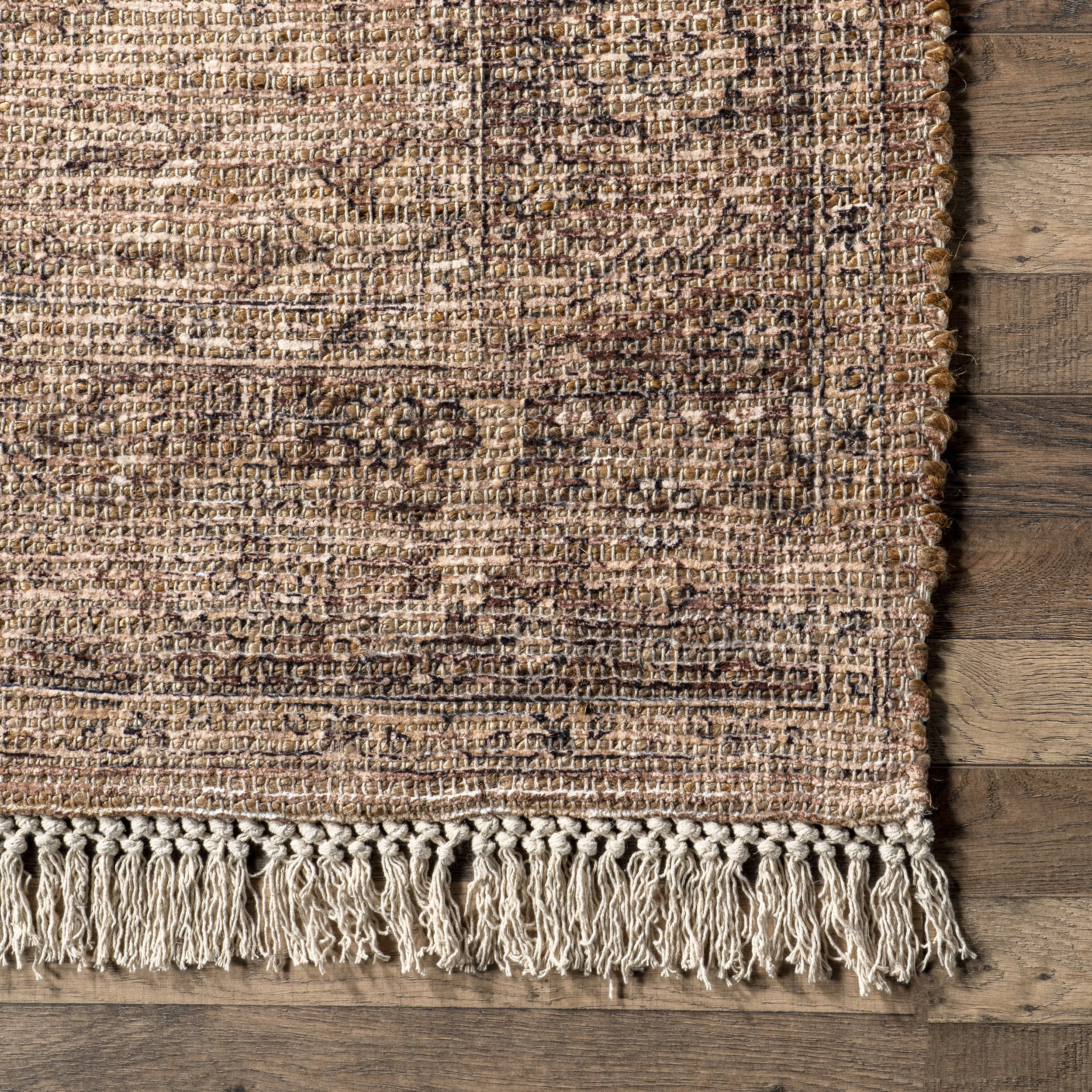 Lennox Medallion Tassel Rug | Brown - Image 3