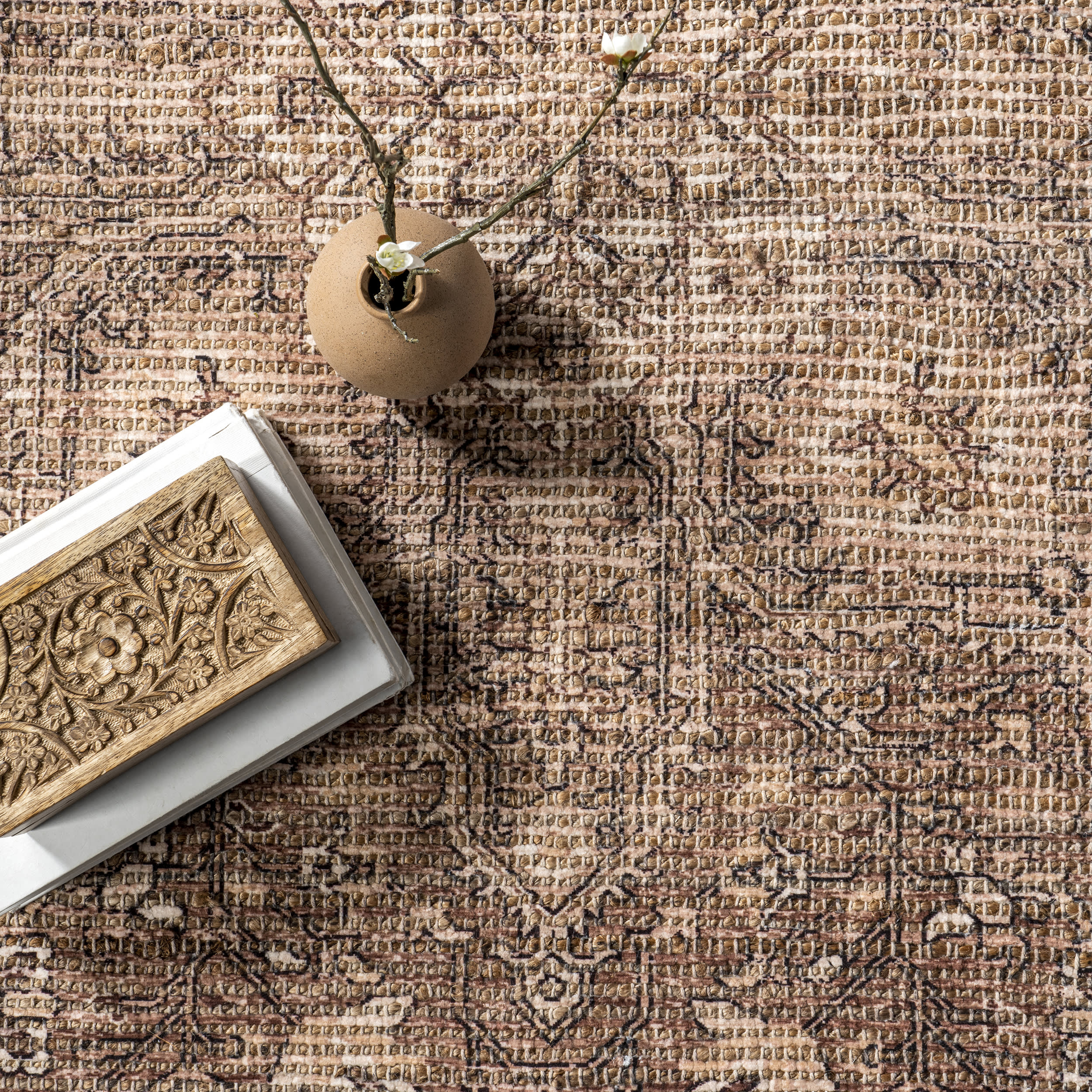 Lennox Medallion Tassel Rug | Brown - Image 6
