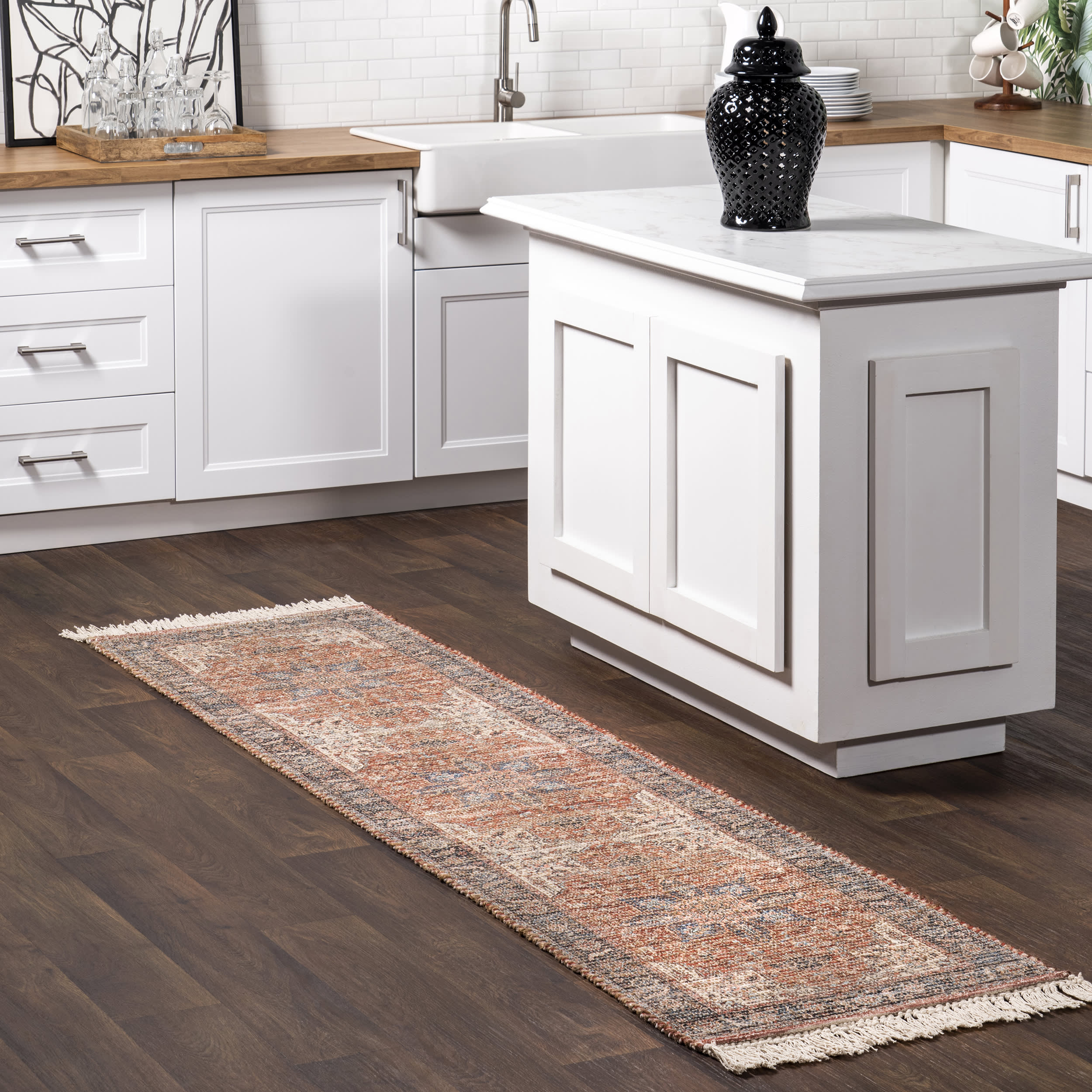 Lennox Medallion Tassel Rug | Multicolor - Image 2