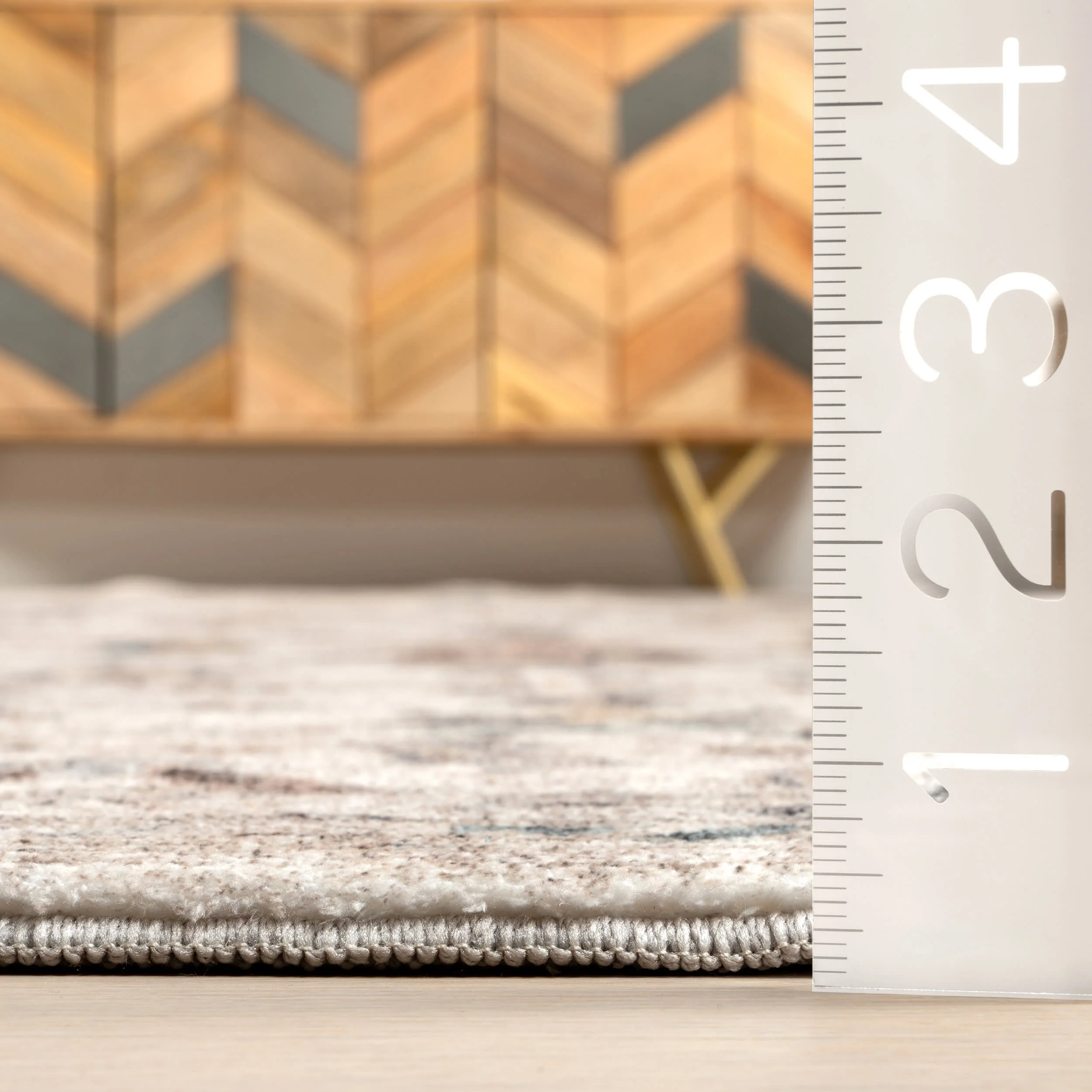 Leola Vintage Garden Floral Washable Rug | Grey - Image 5
