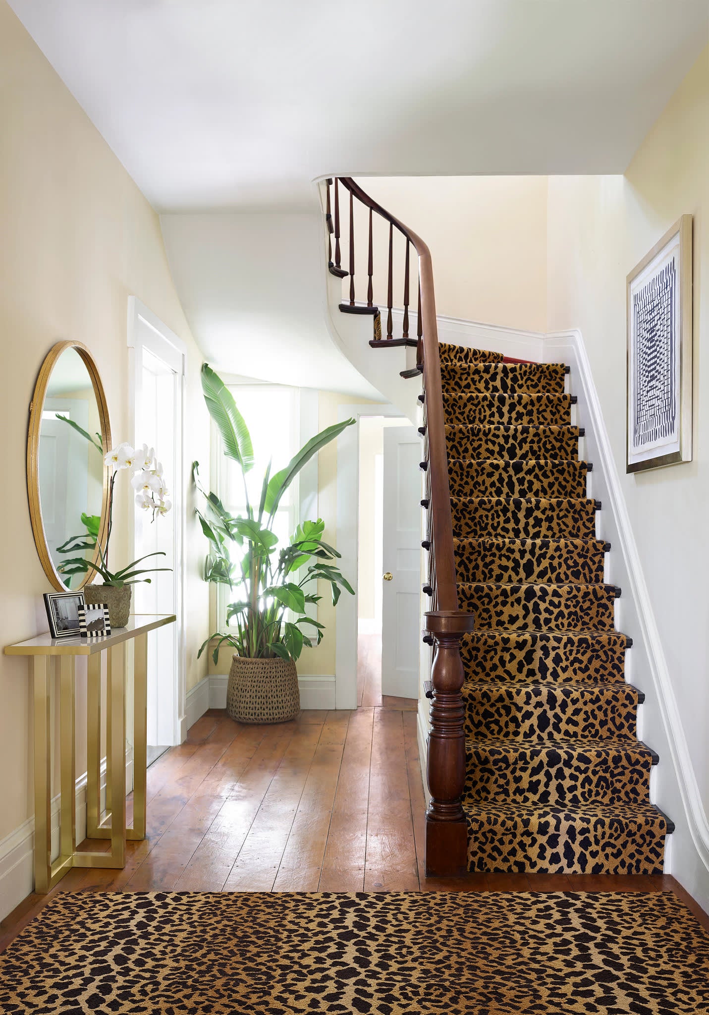 Leopard Hand Micro Hooked Wool Rug | Brown - Image 3
