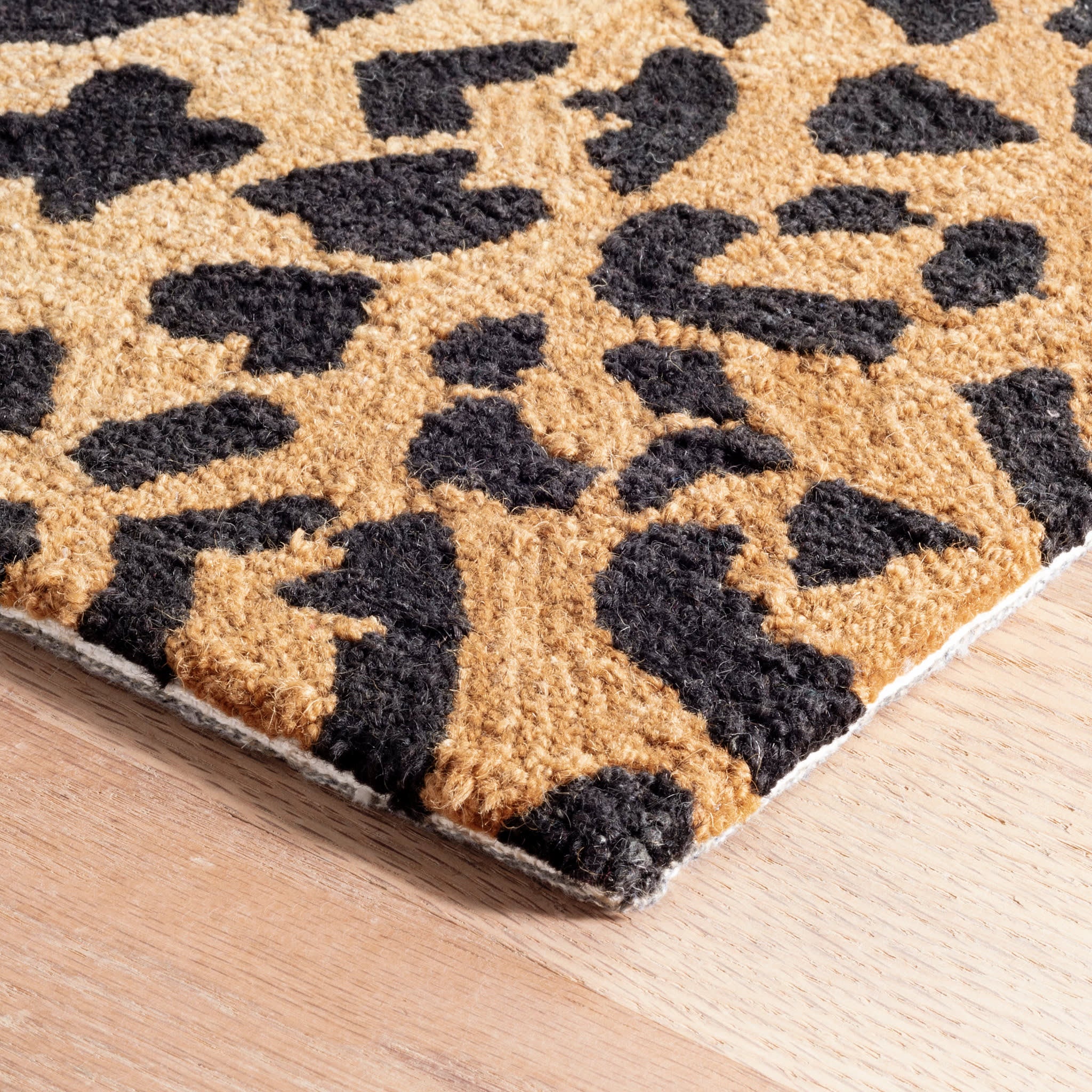 Leopard Hand Micro Hooked Wool Rug | Brown - Image 7