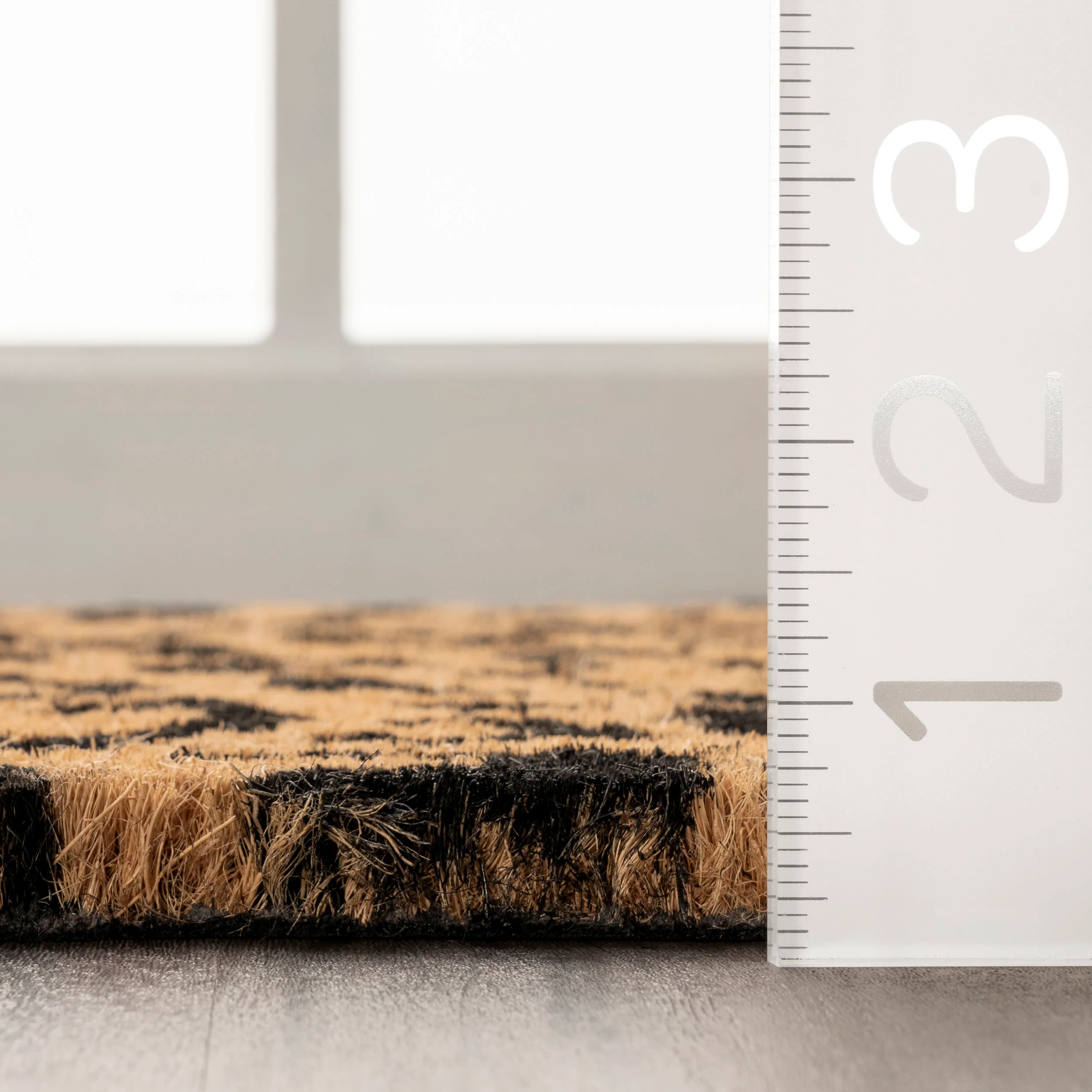 Leopard Spotted Coir Doormat | Natural - Image 4