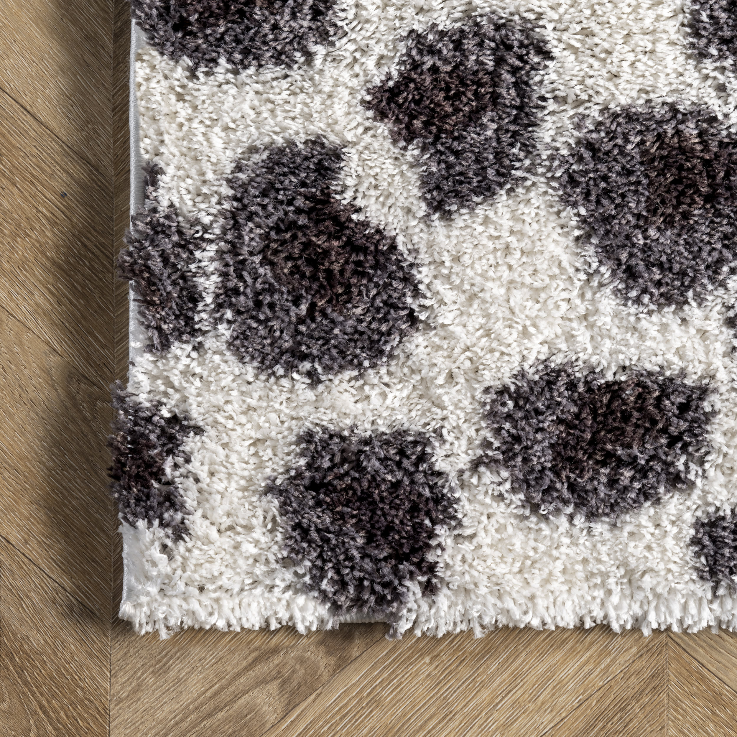 Leopard Spotted Shag Rug | Beige - Image 3
