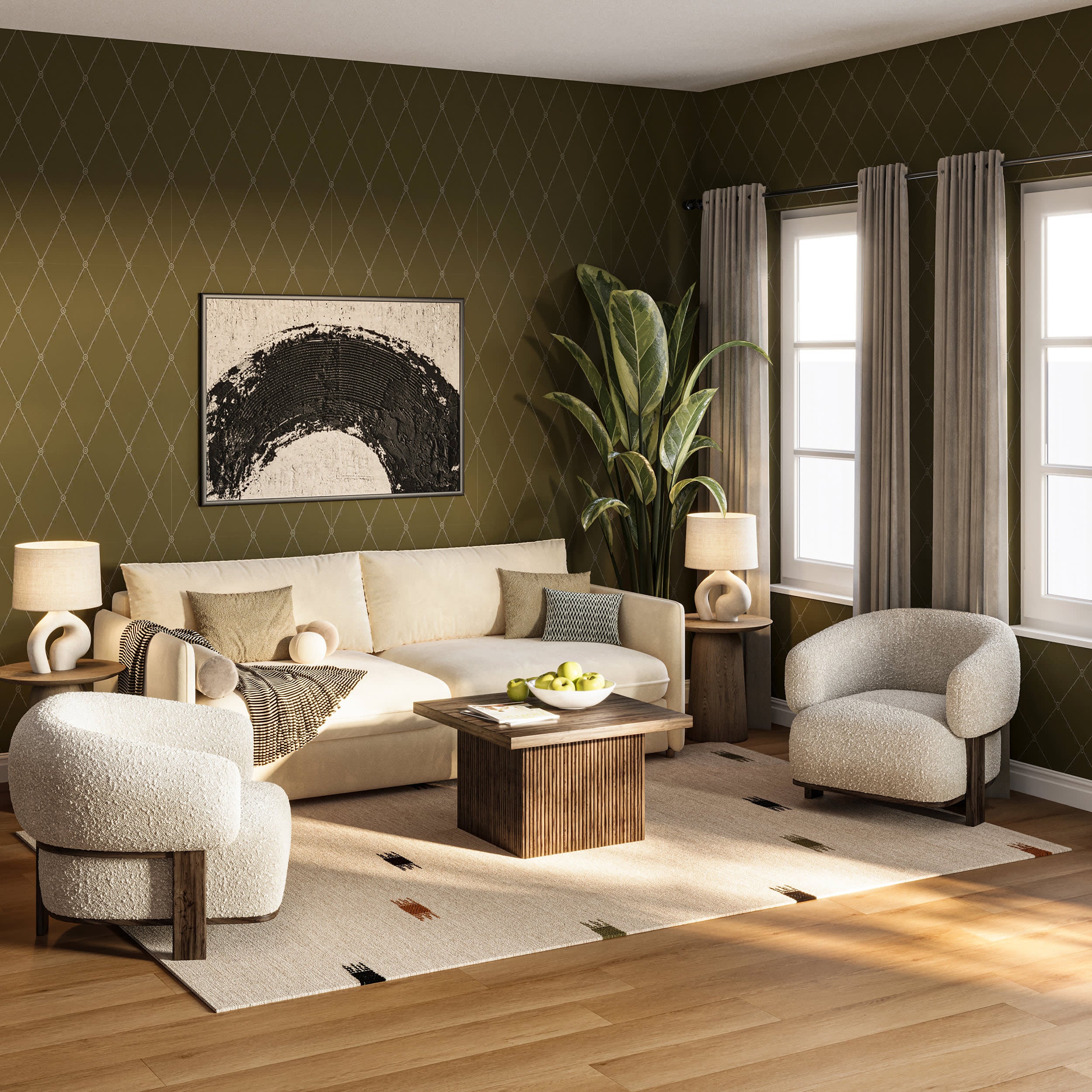 Lero Bohemian Dot Hand Woven Rug | Beige - Image 7