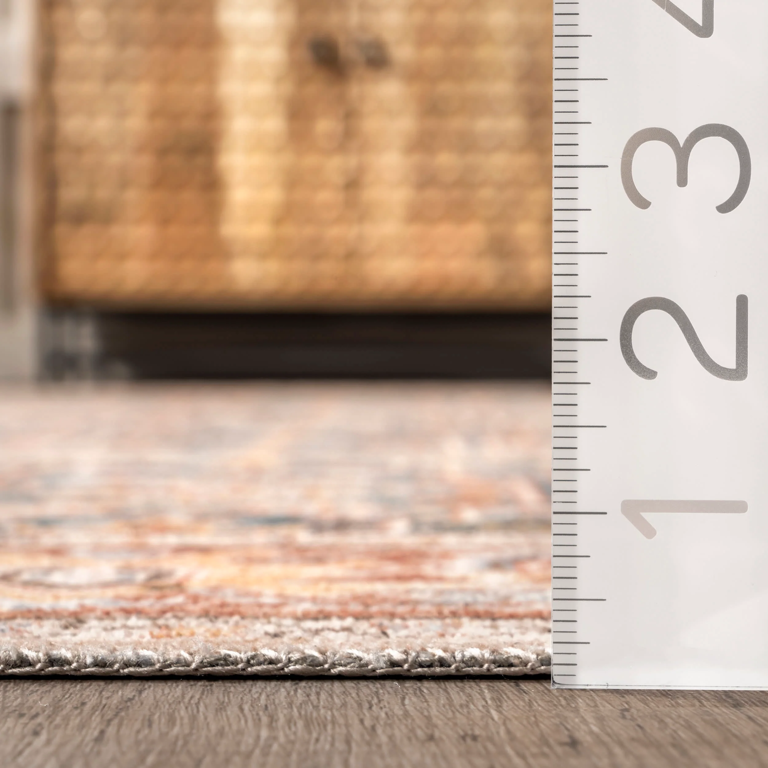 Lessia Washable Floral Rug | Rust - Image 5