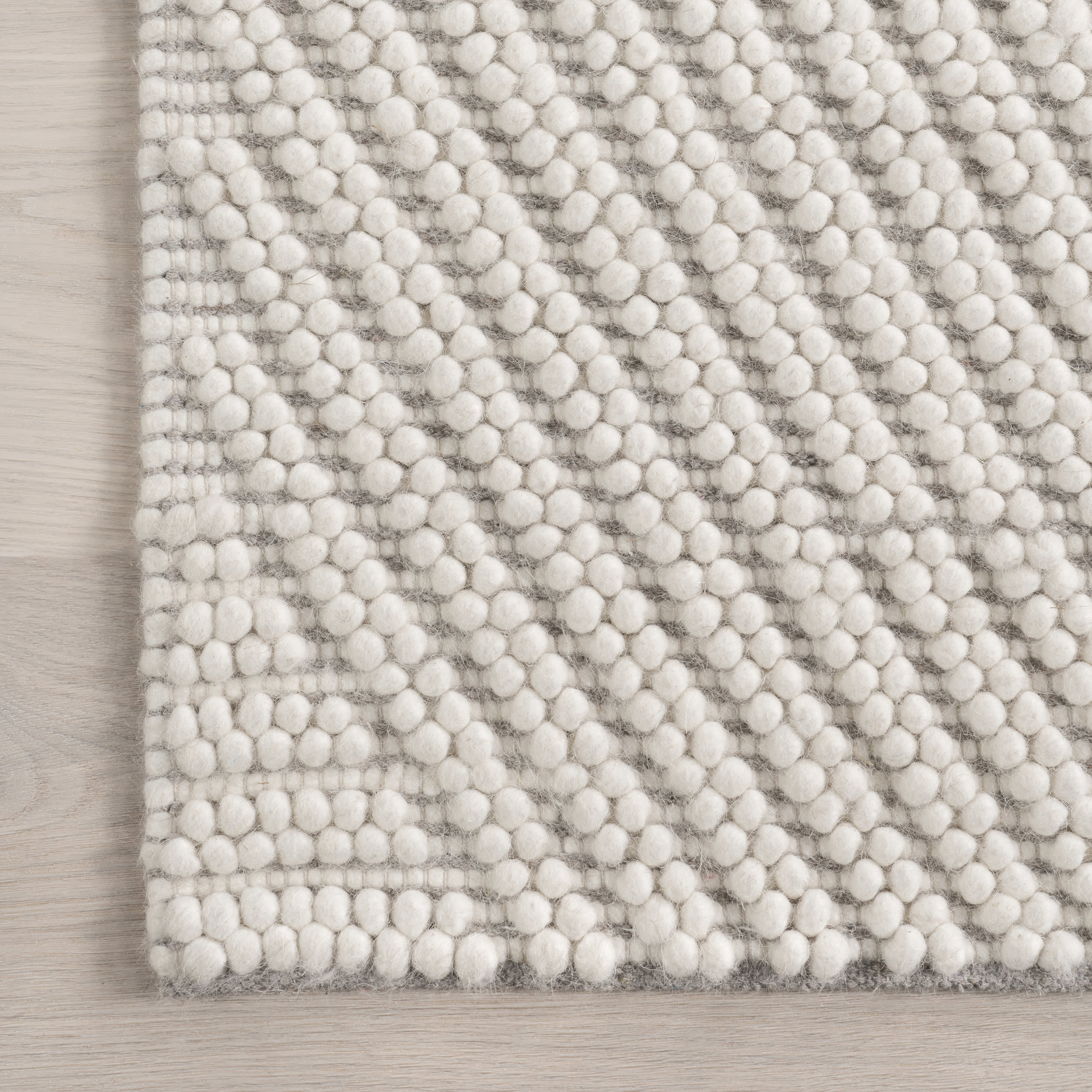 Letha Geometric Wool Rug | Ivory - Image 3
