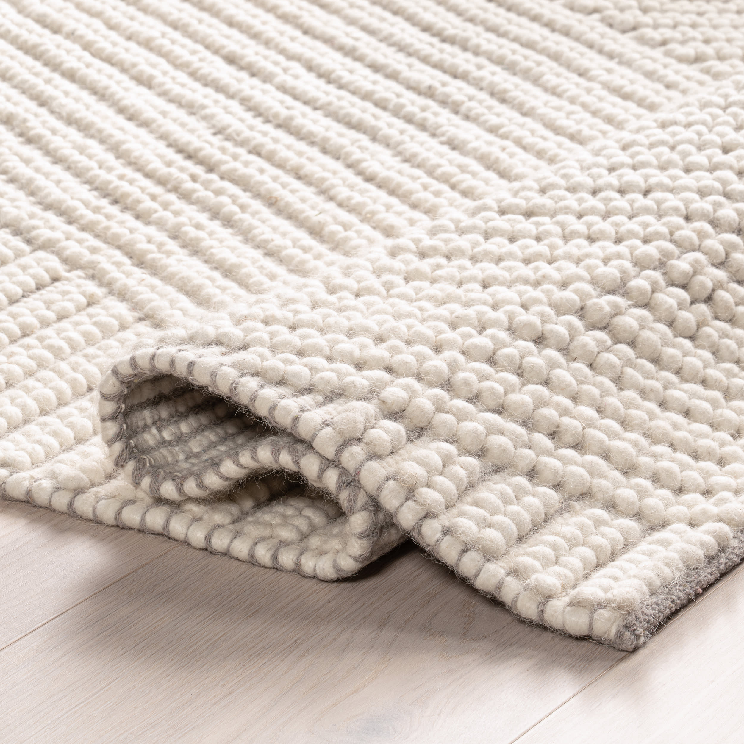Letha Geometric Wool Rug | Ivory - Image 8