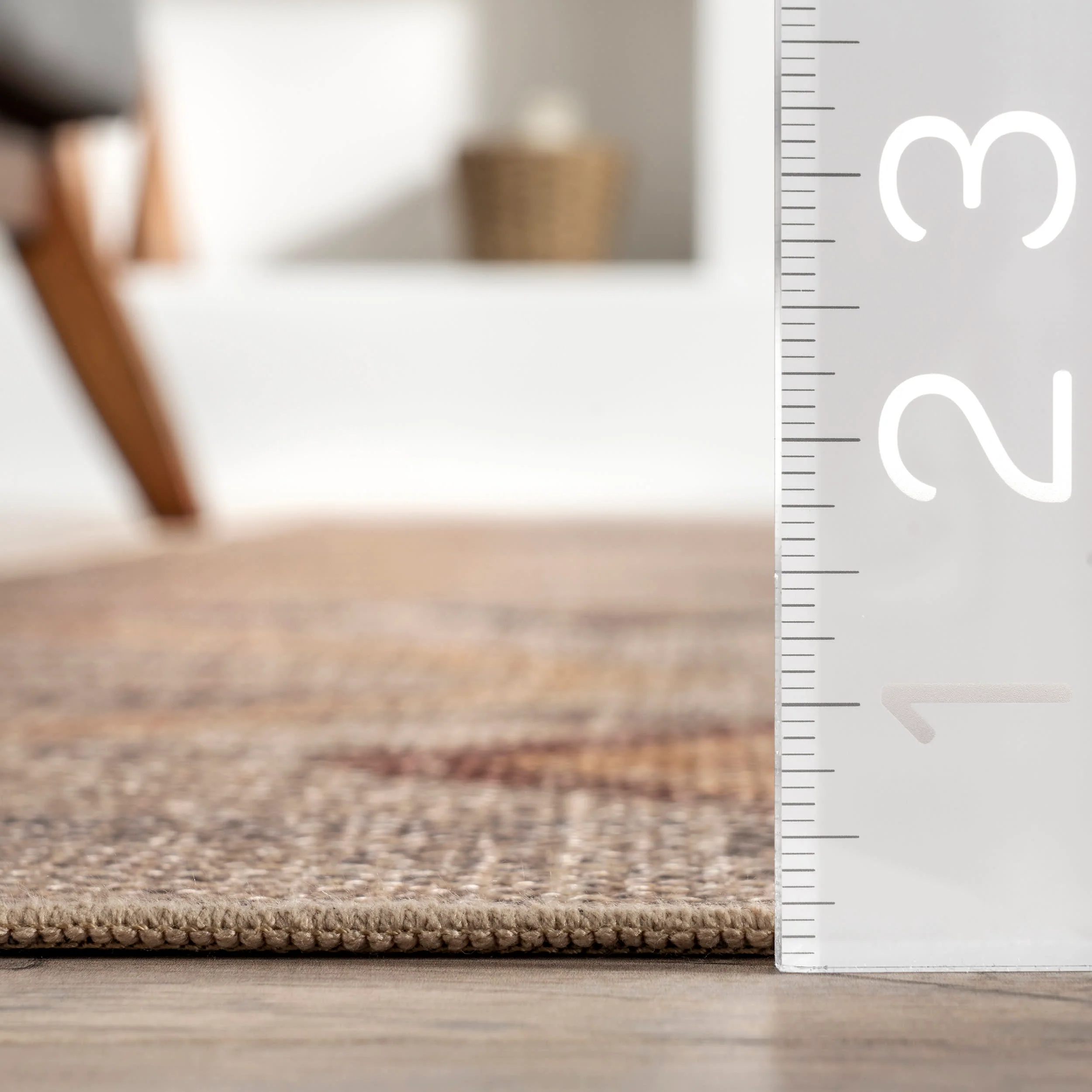 Leva Easy-Jute Washable Retro Rug | Natural - Image 5