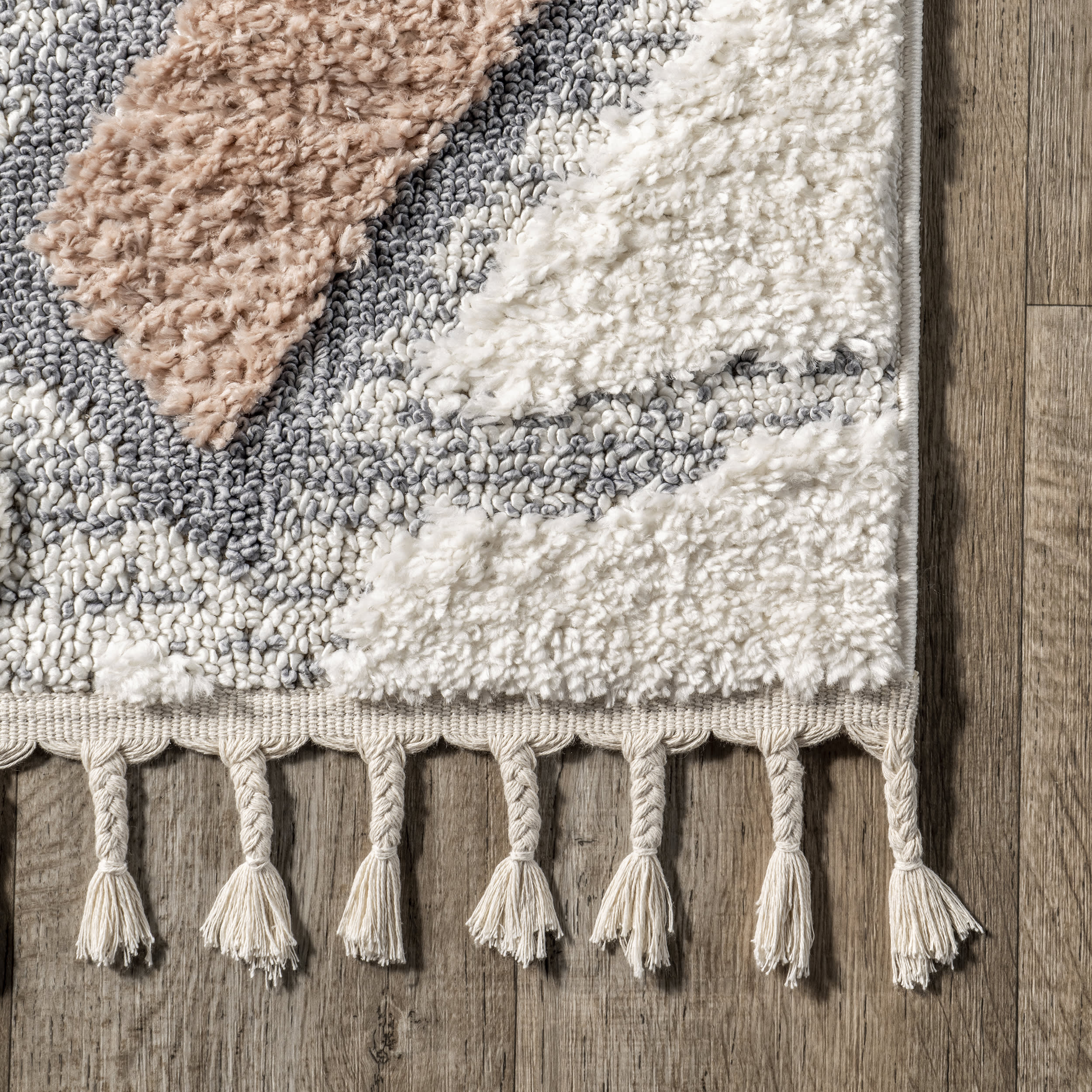 Lexi Colorful Cobblestones Kids Rug | Beige - Image 3