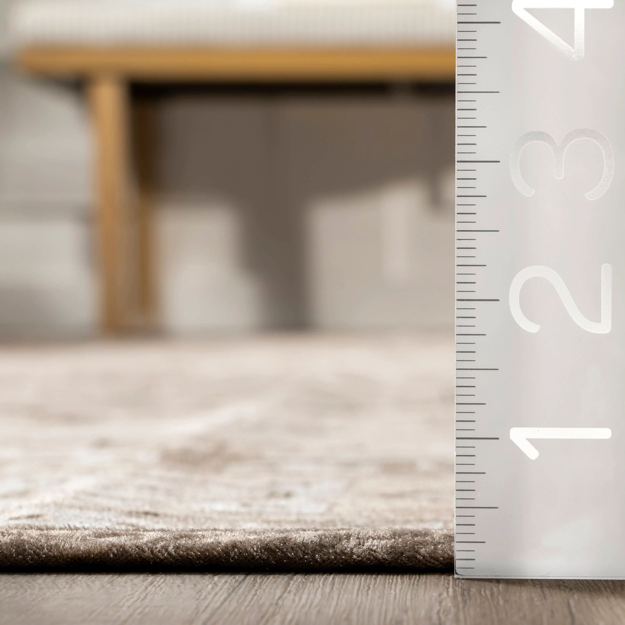 Lexia Washable Faded Rug | Beige - Image 5