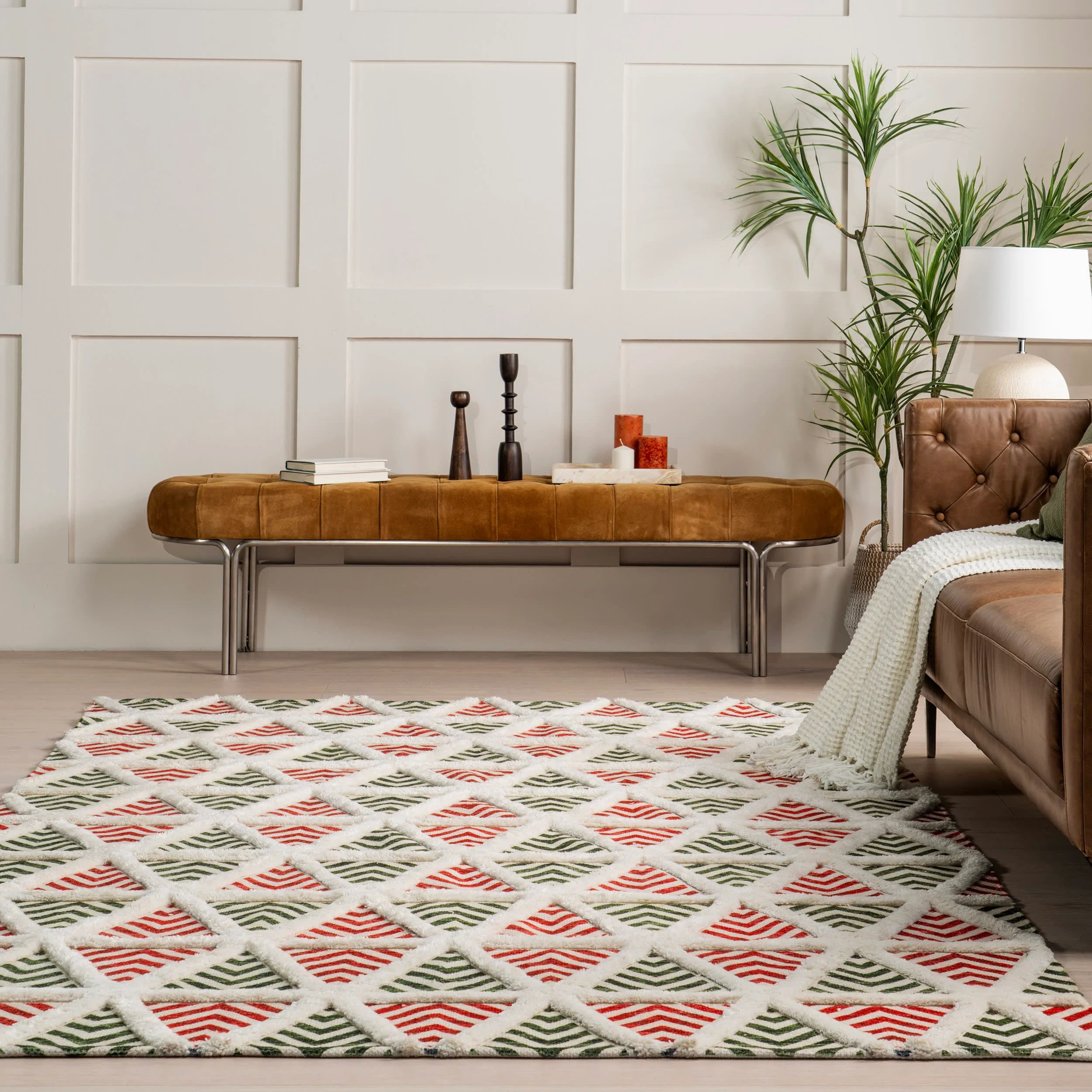 Lexley Triangular Rug | Red - Image 4