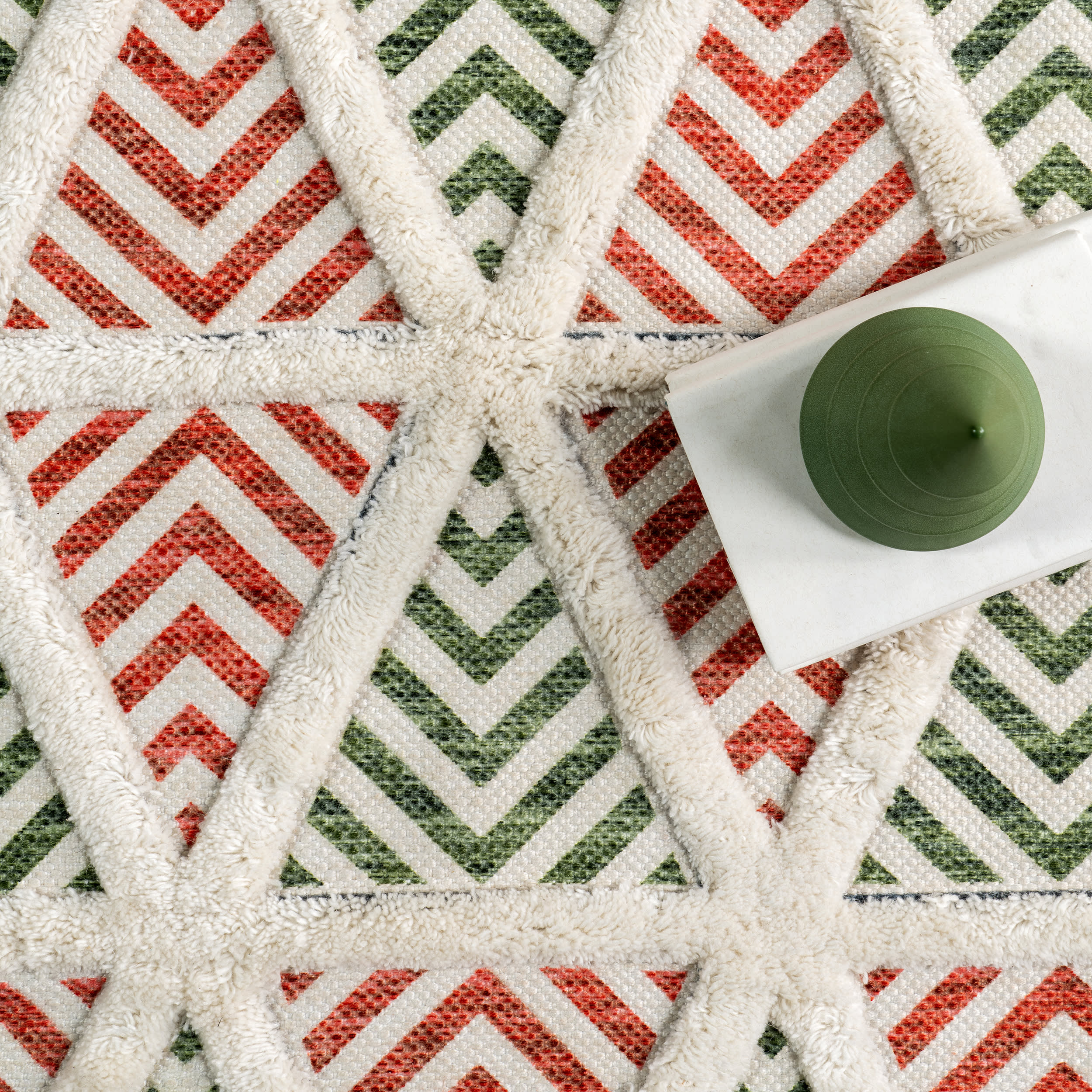 Lexley Triangular Rug | Red - Image 7