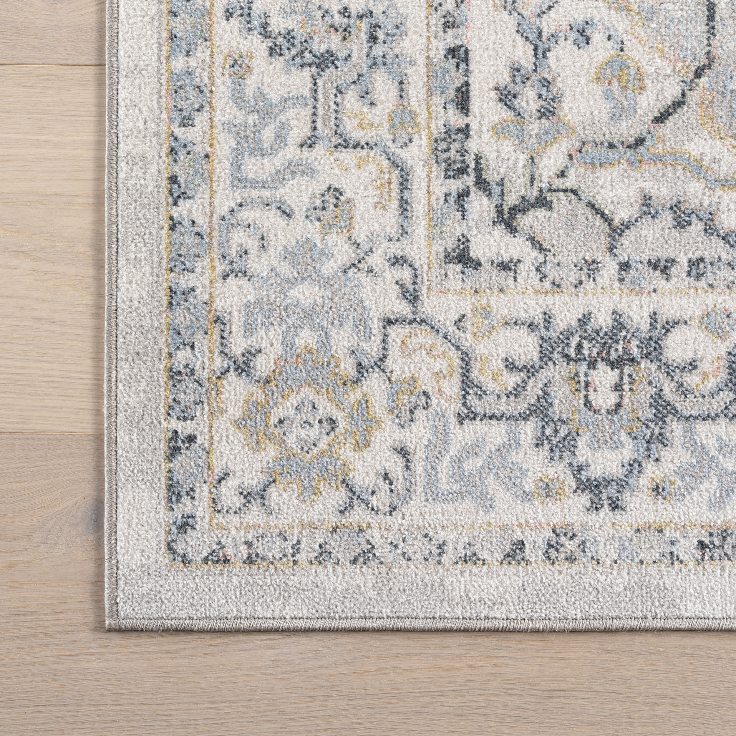 Lianna Washable Vines Rug | Blue - Image 4