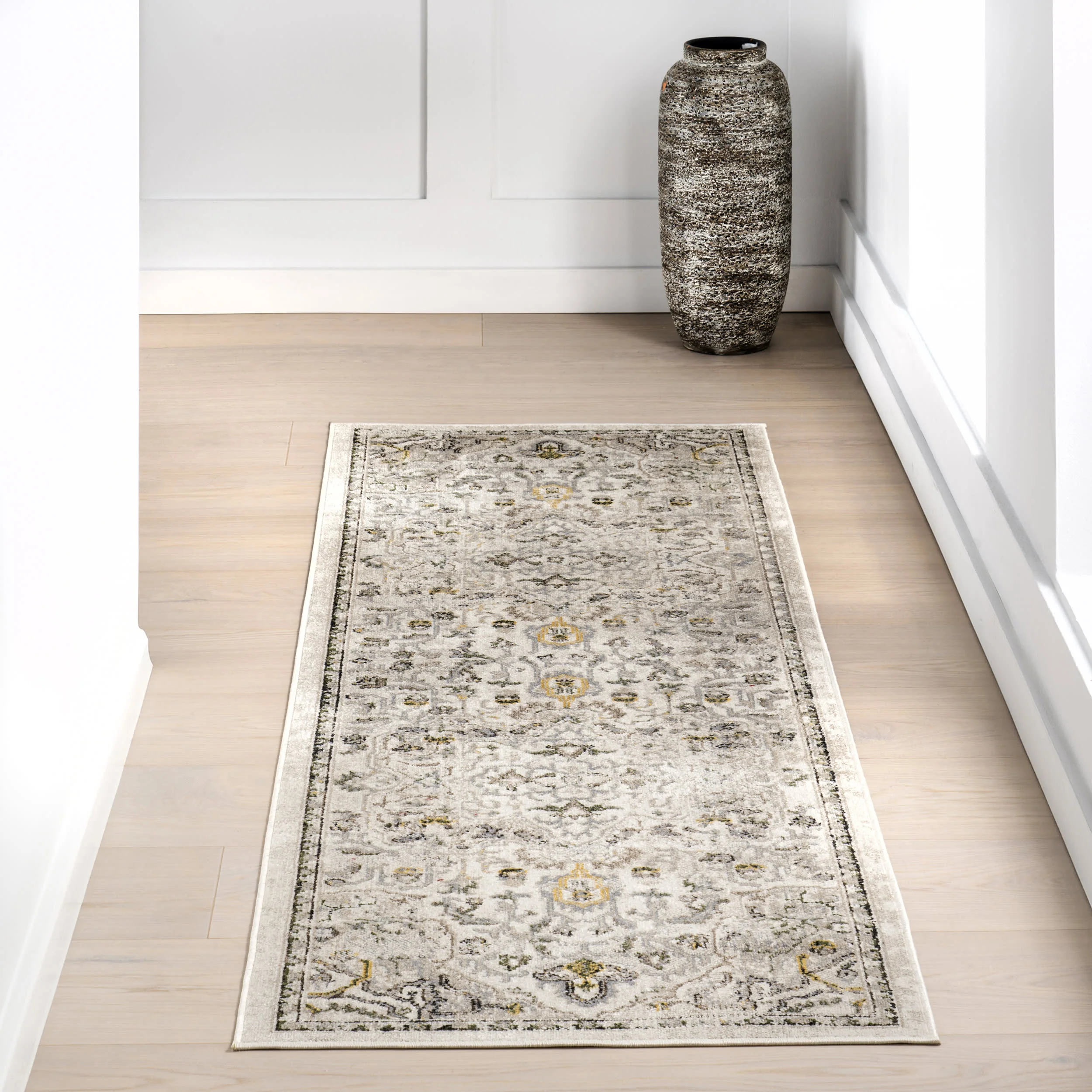 Lianna Washable Vines Rug | Cream - Image 2