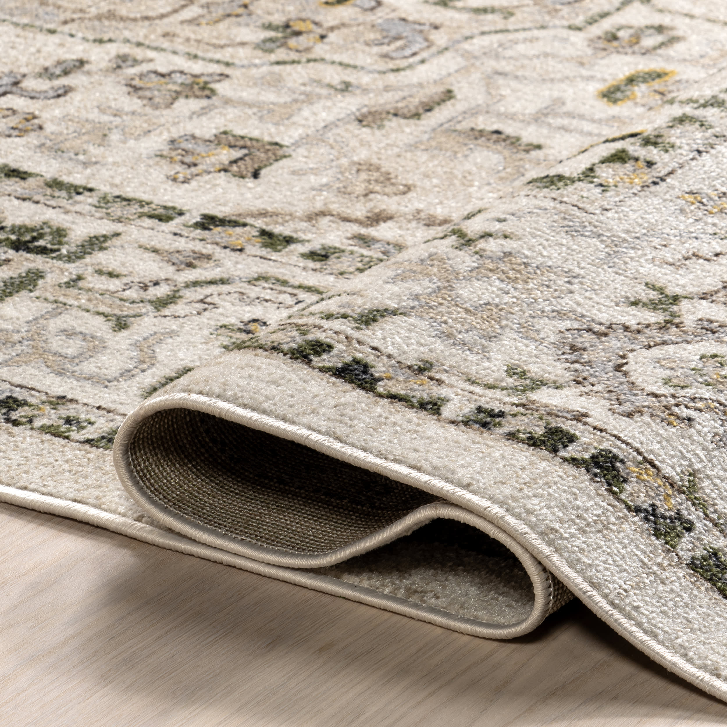 Lianna Washable Vines Rug | Cream - Image 9
