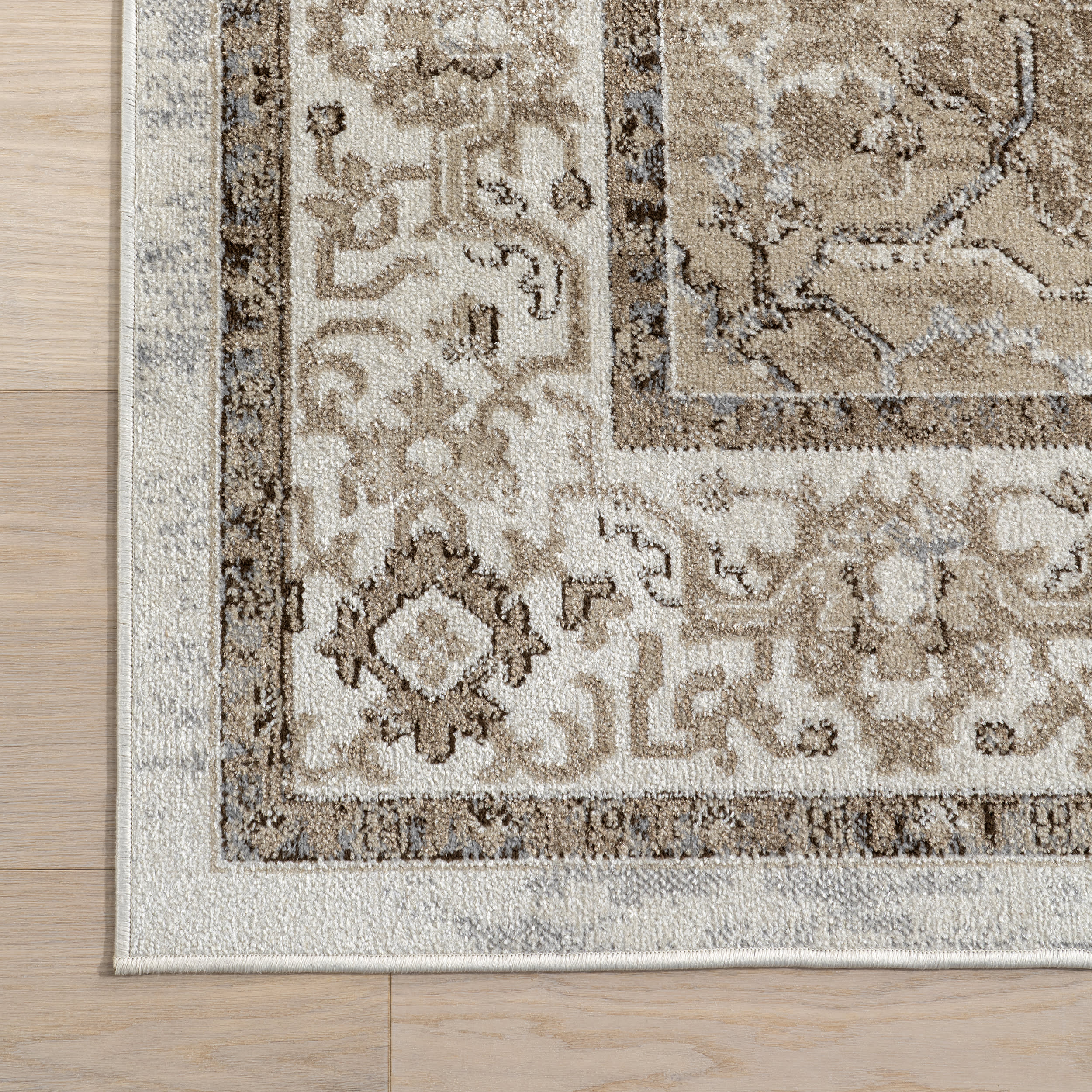Lianna Washable Vines Rug | Light Brown - Image 4