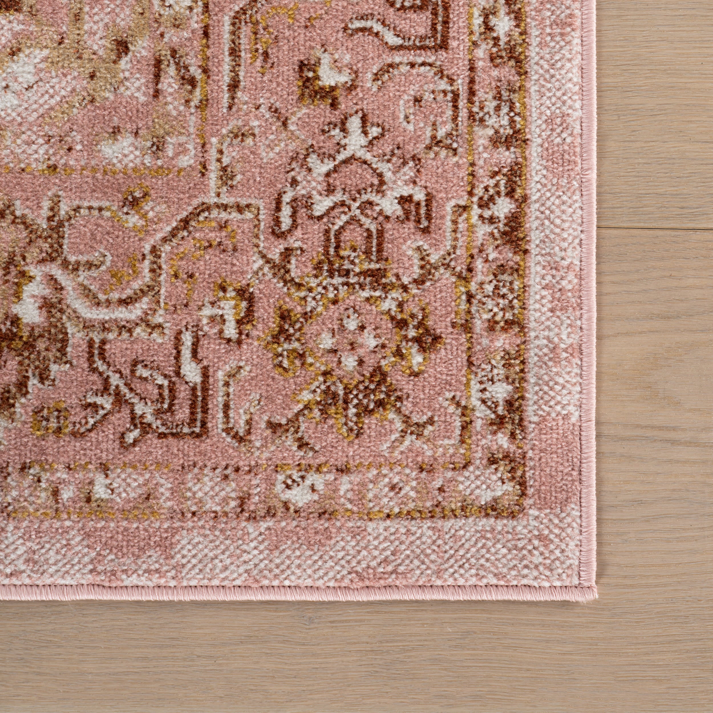 Lianna Washable Vines Rug | Pink - Image 4