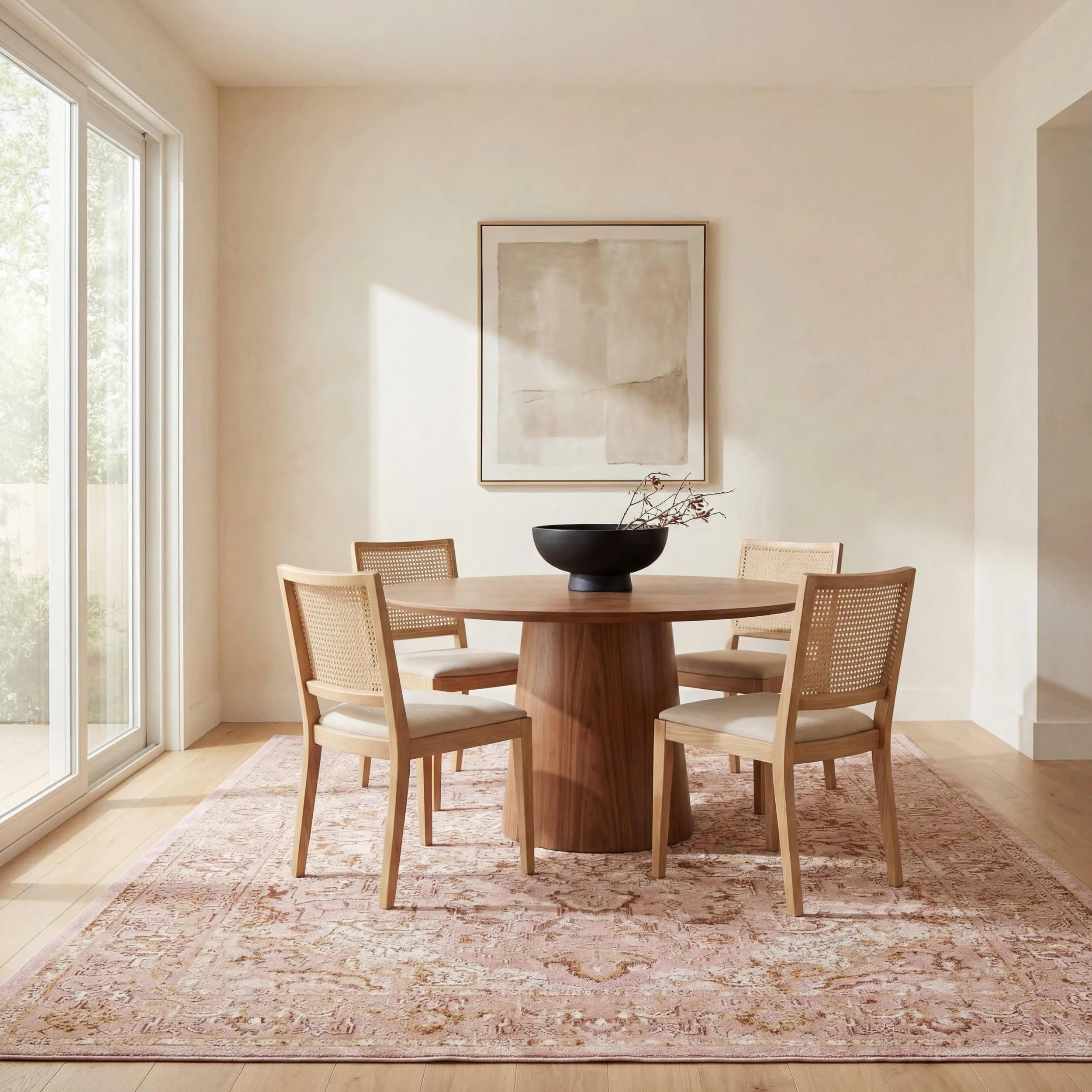 Lianna Washable Vines Rug | Pink - Image 7
