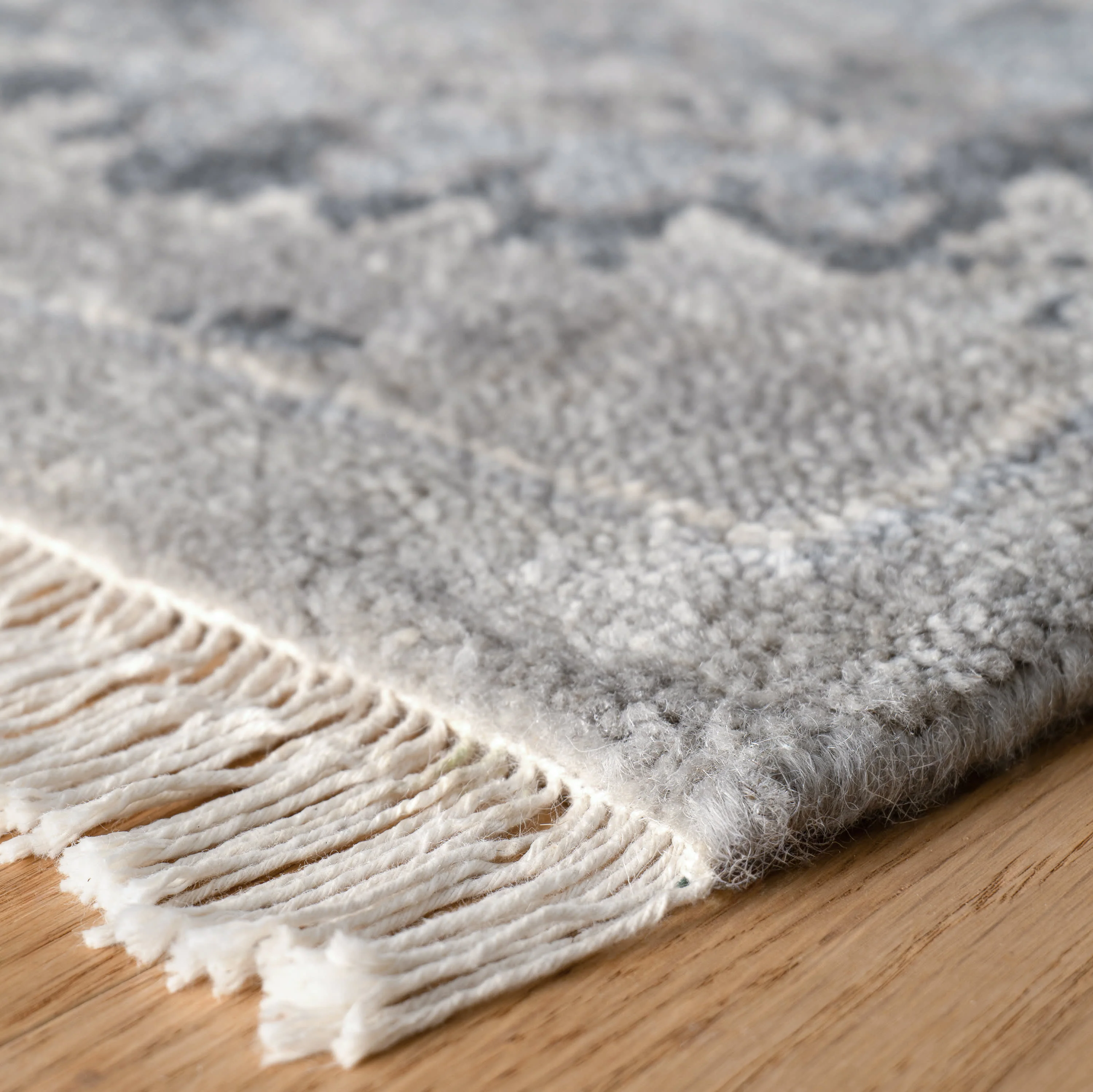 Lila Hand Knotted Wool Rug | Grey - Image 5