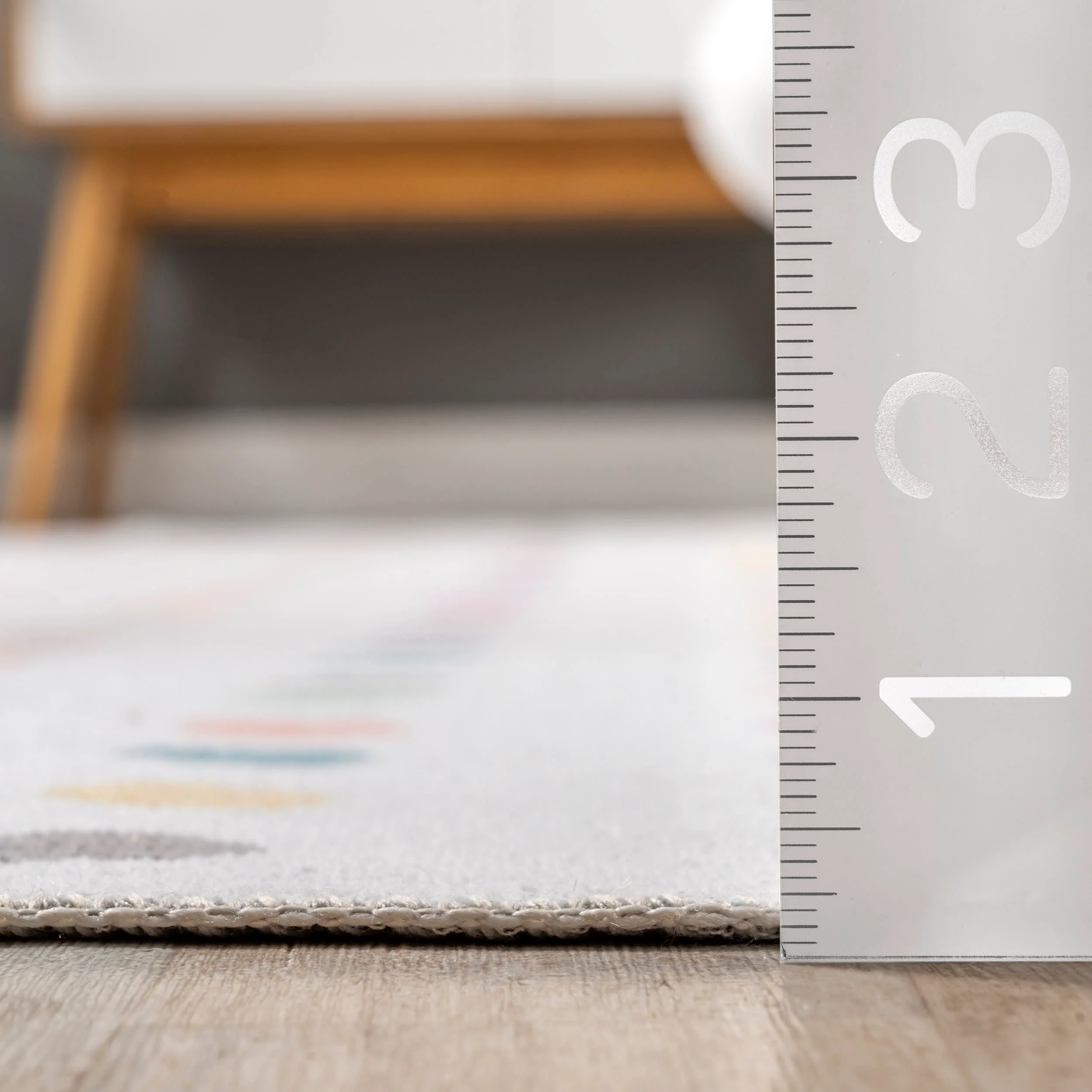 Lila Polka Dotted Washable Rug | Ivory - Image 5