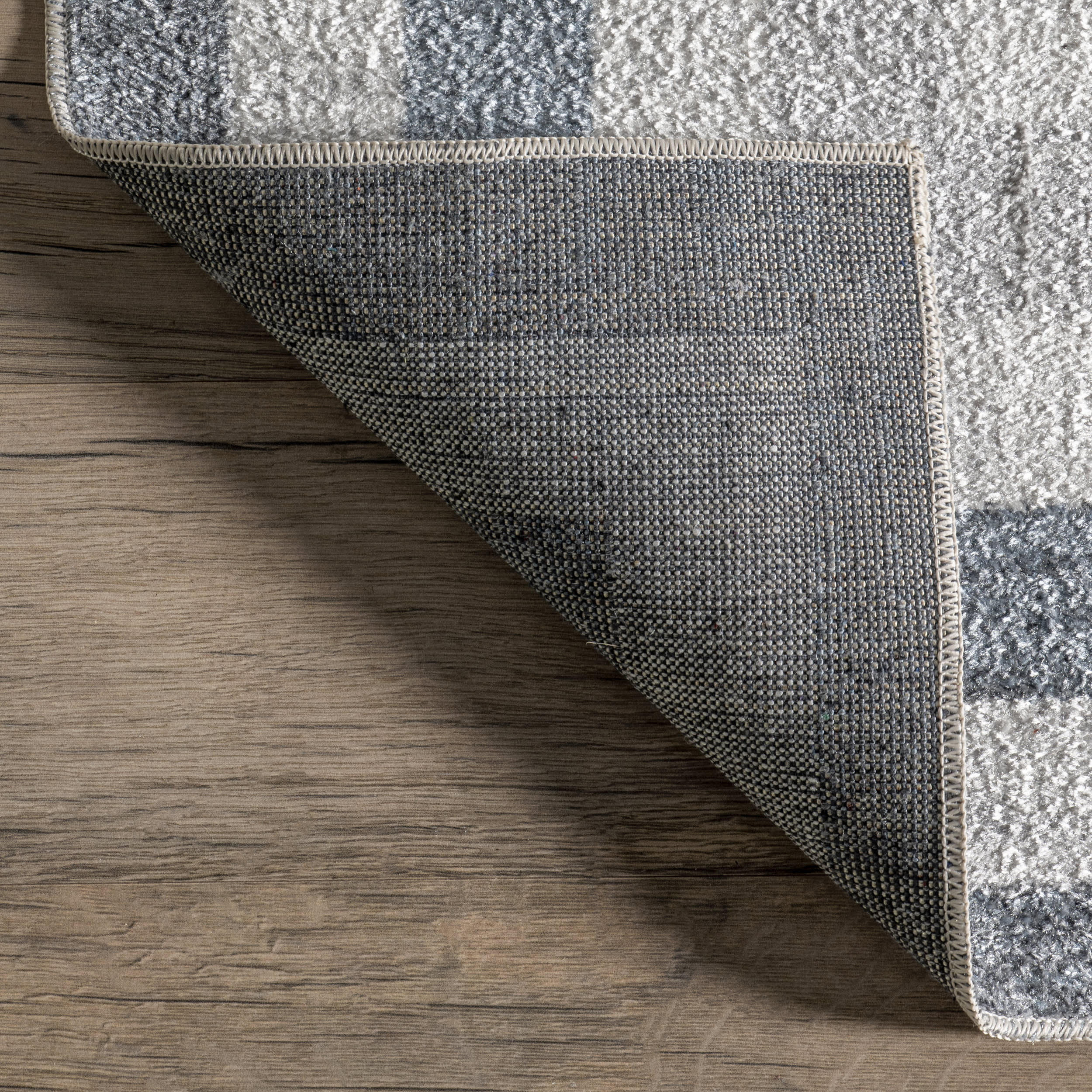 Lilac Striped Bordered Washable Rug | Multicolor - Image 6